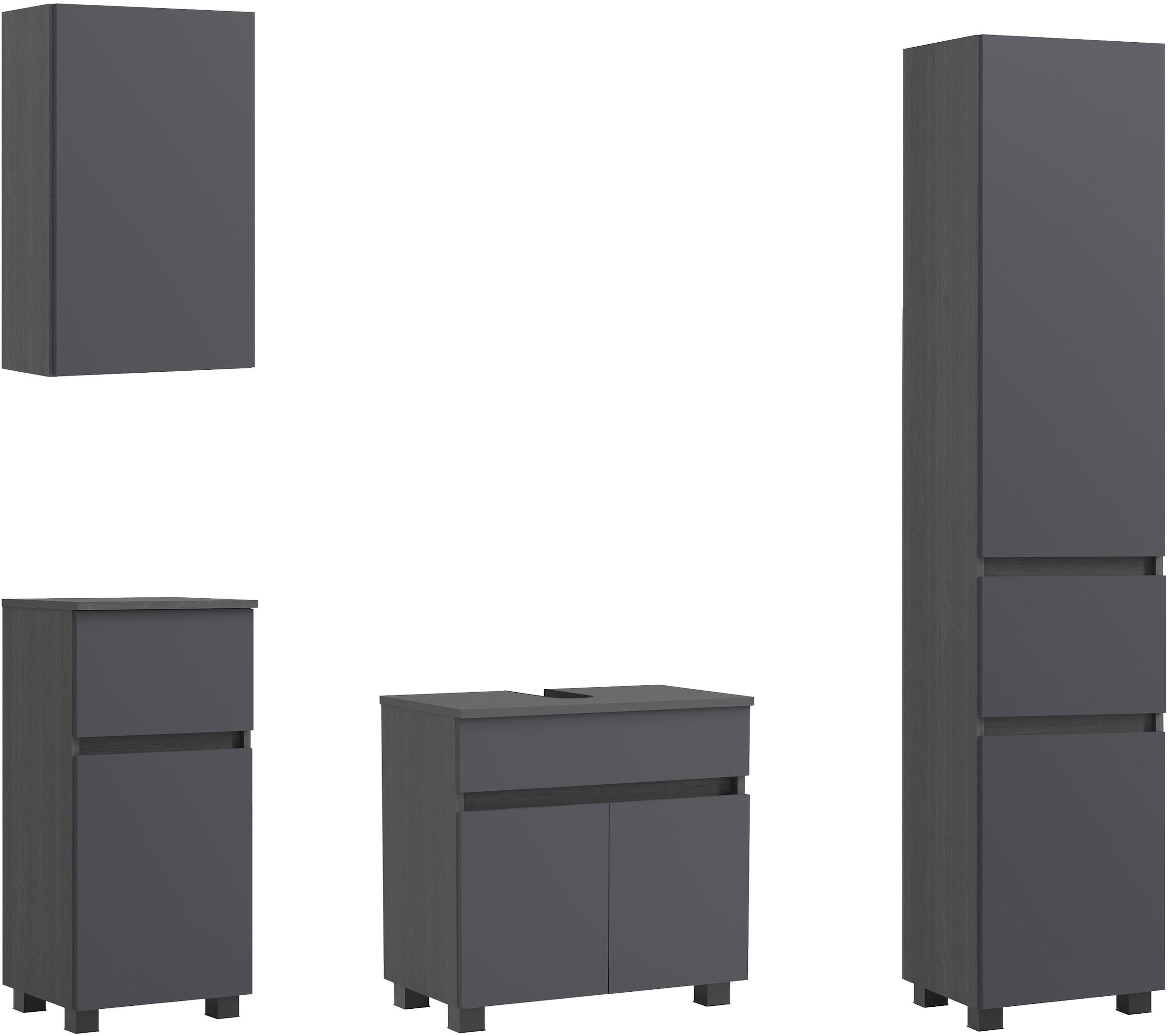 GOODproduct Badmöbel-Set »BOZEN, 4-tlg. Unterbecken-Set - Seitenschrank«
