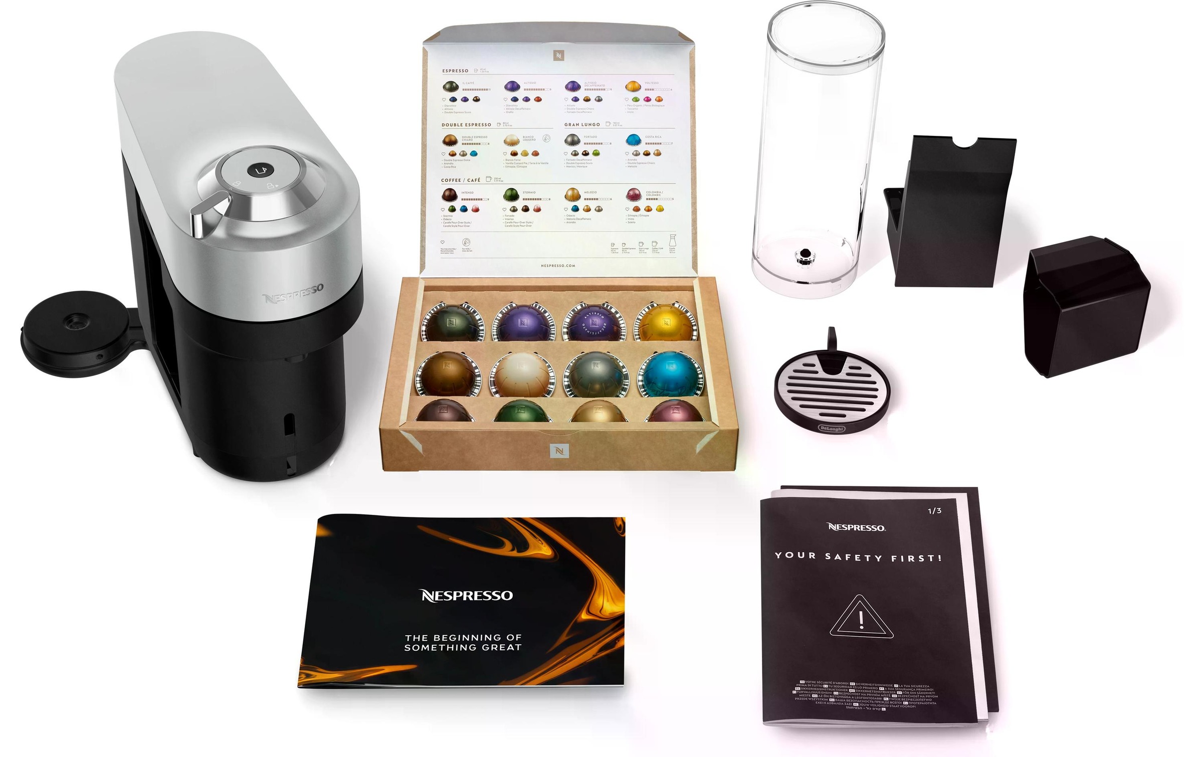 De'Longhi Kapselmaschine »Nespresso Vertuo Pop+ Silberfarben«