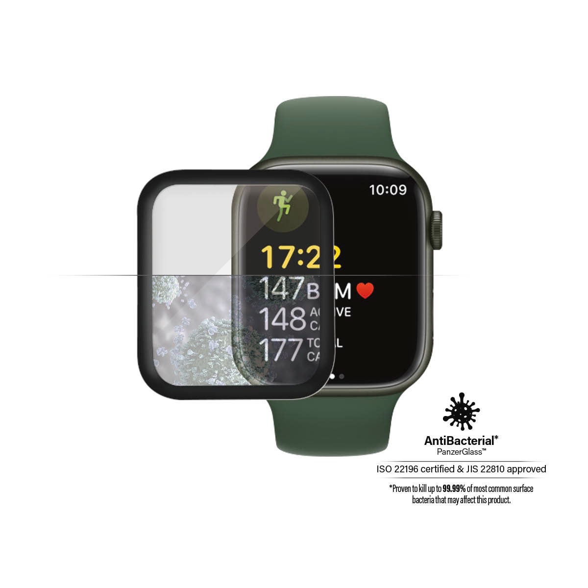 PanzerGlass Verre de protection d'écran »Screen Protector Glass« für Apple Watch Series 7/8 41mm