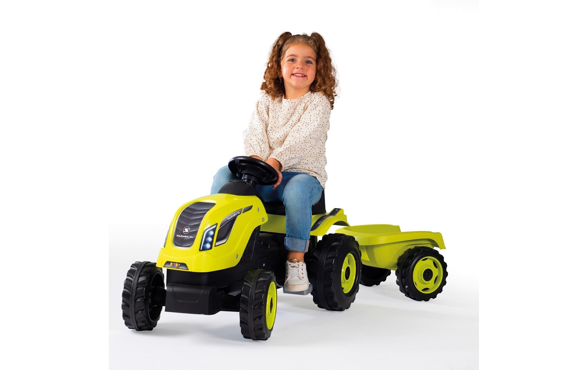 Smoby Rutscherauto »Farmer XL mit Anhänger Grün«