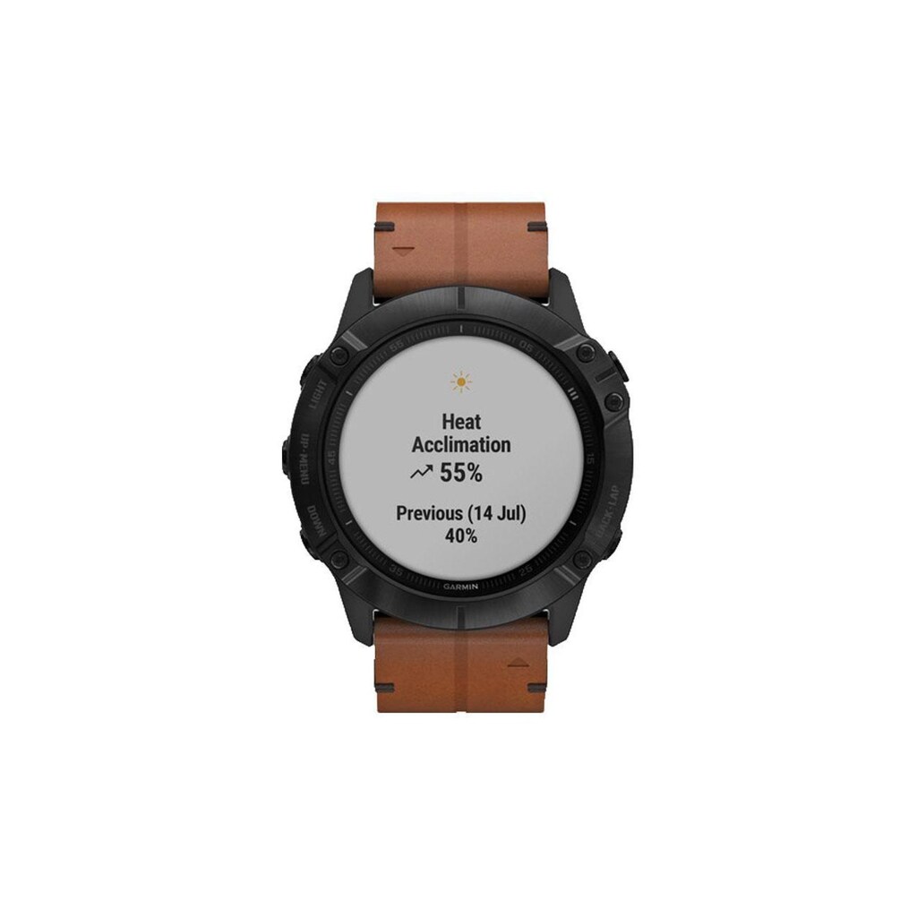 Garmin Smartwatch »fenix 6X Sapphire Schwarz«