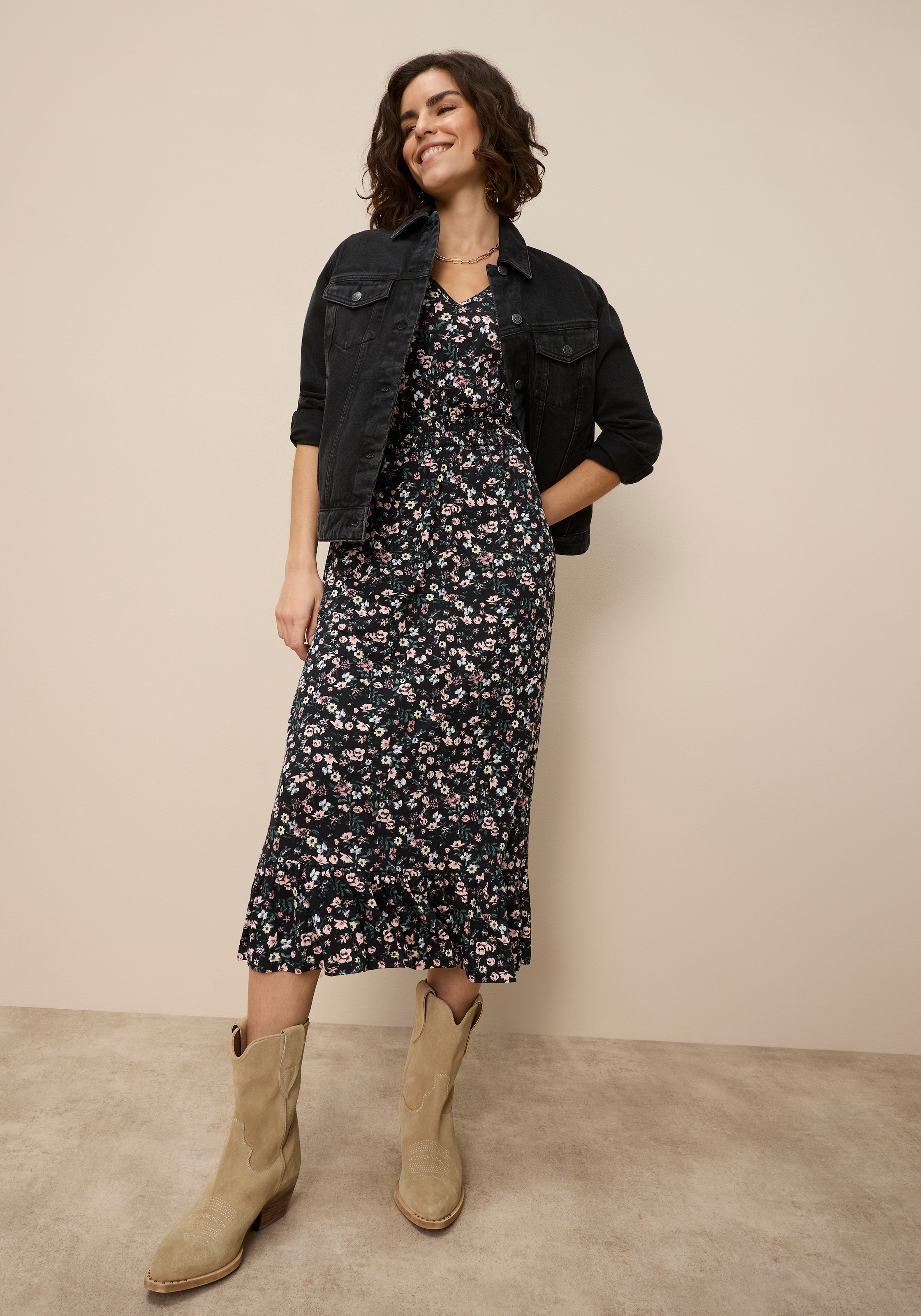 Laura Scott Robe d'été femininer Stil, für entspannte Tage, aus elastischem Single Jersey