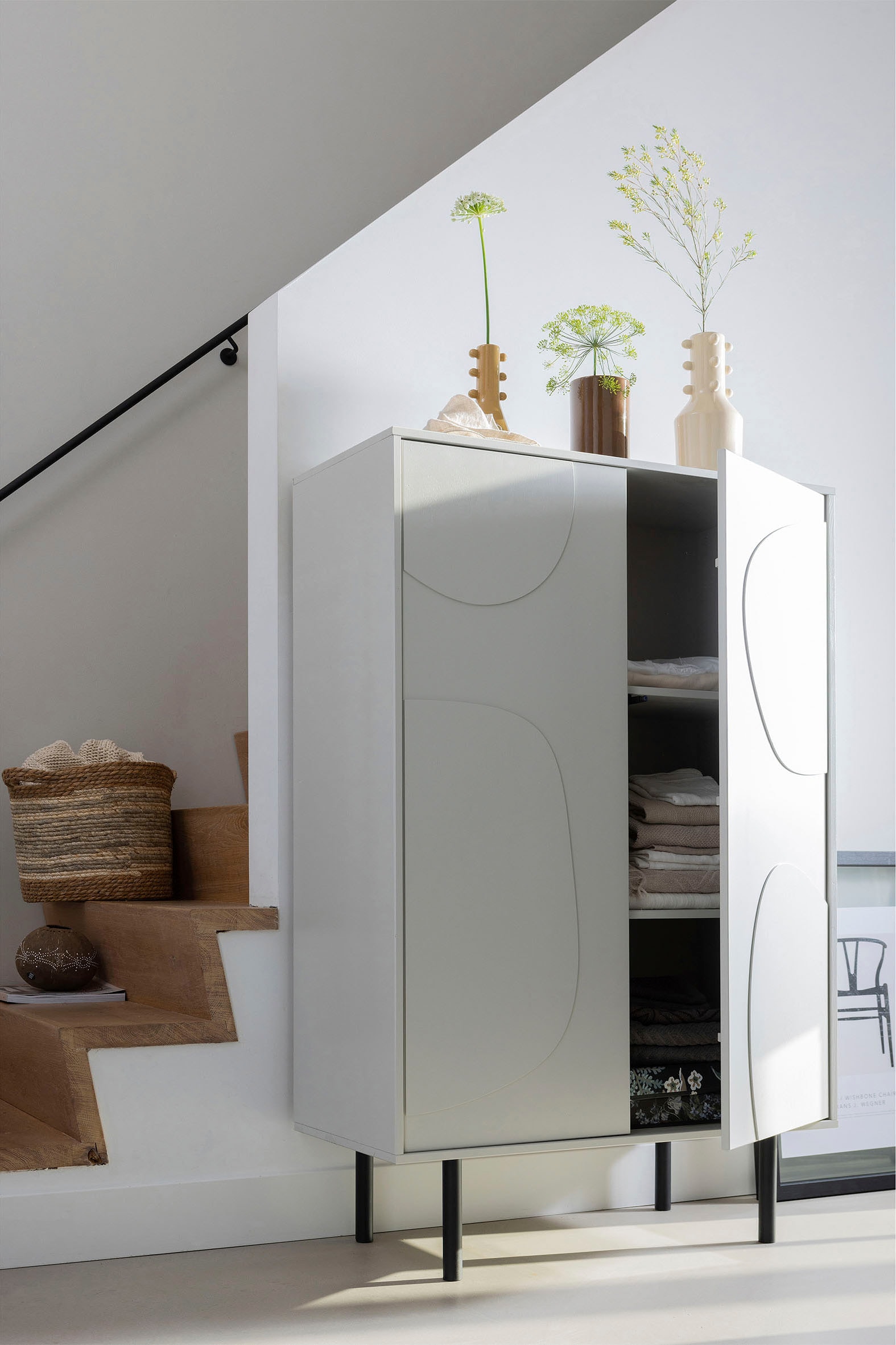 WOOOD Stauraumschrank »Cadiz«, mit drei Böden, H 135 cm x B 85 cm
