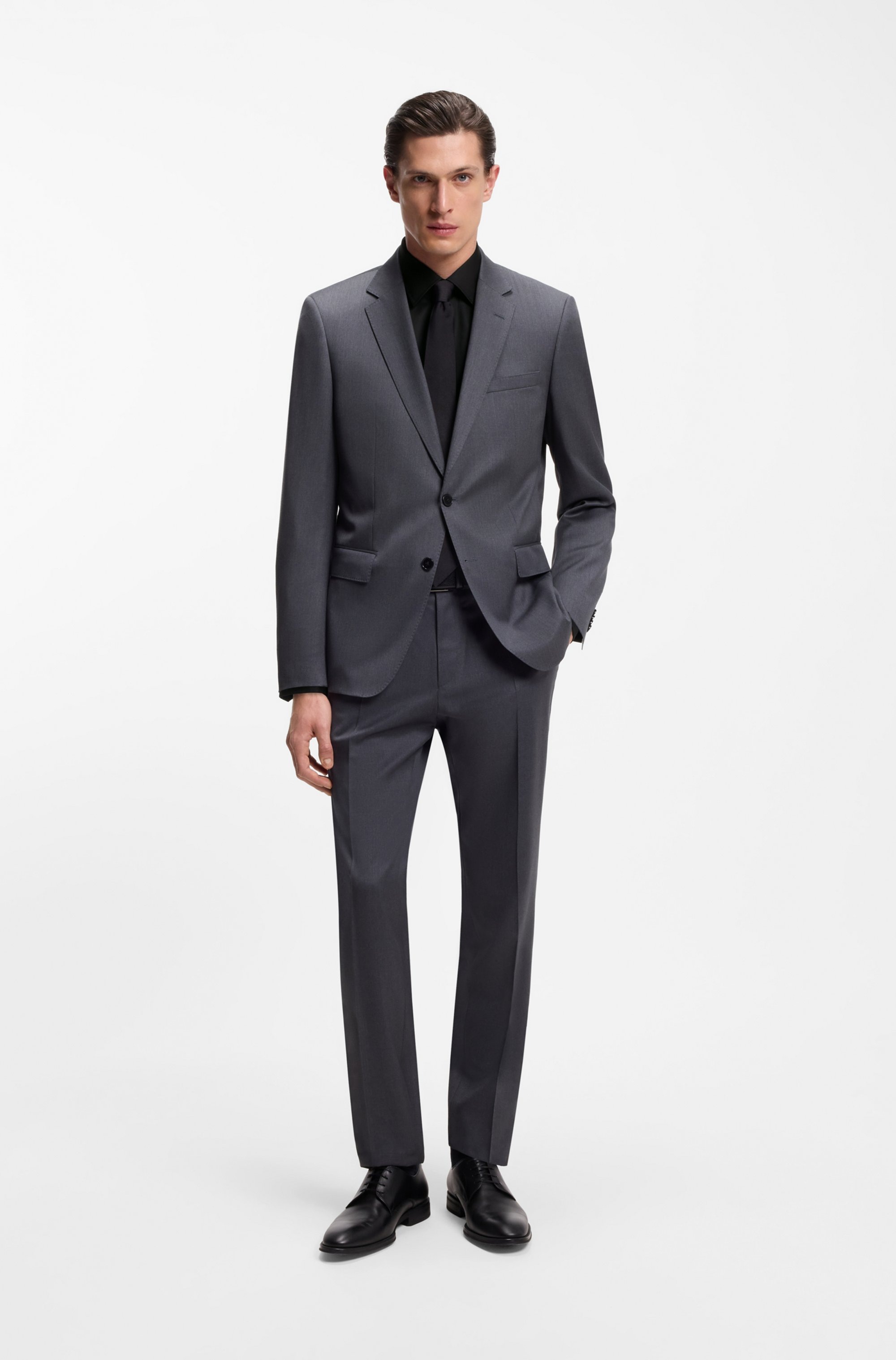 BOSS Chemise d'affaires Kent-Kragen, Regular Fit, bügelleichte Baumwollqualität