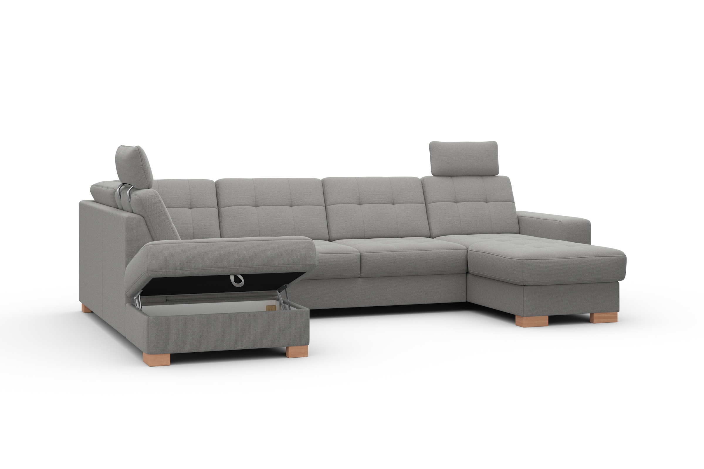 sit&more Wohnlandschaft »Quincy U-Form«, wahlweise mit Bettfunktion und Bettkasten