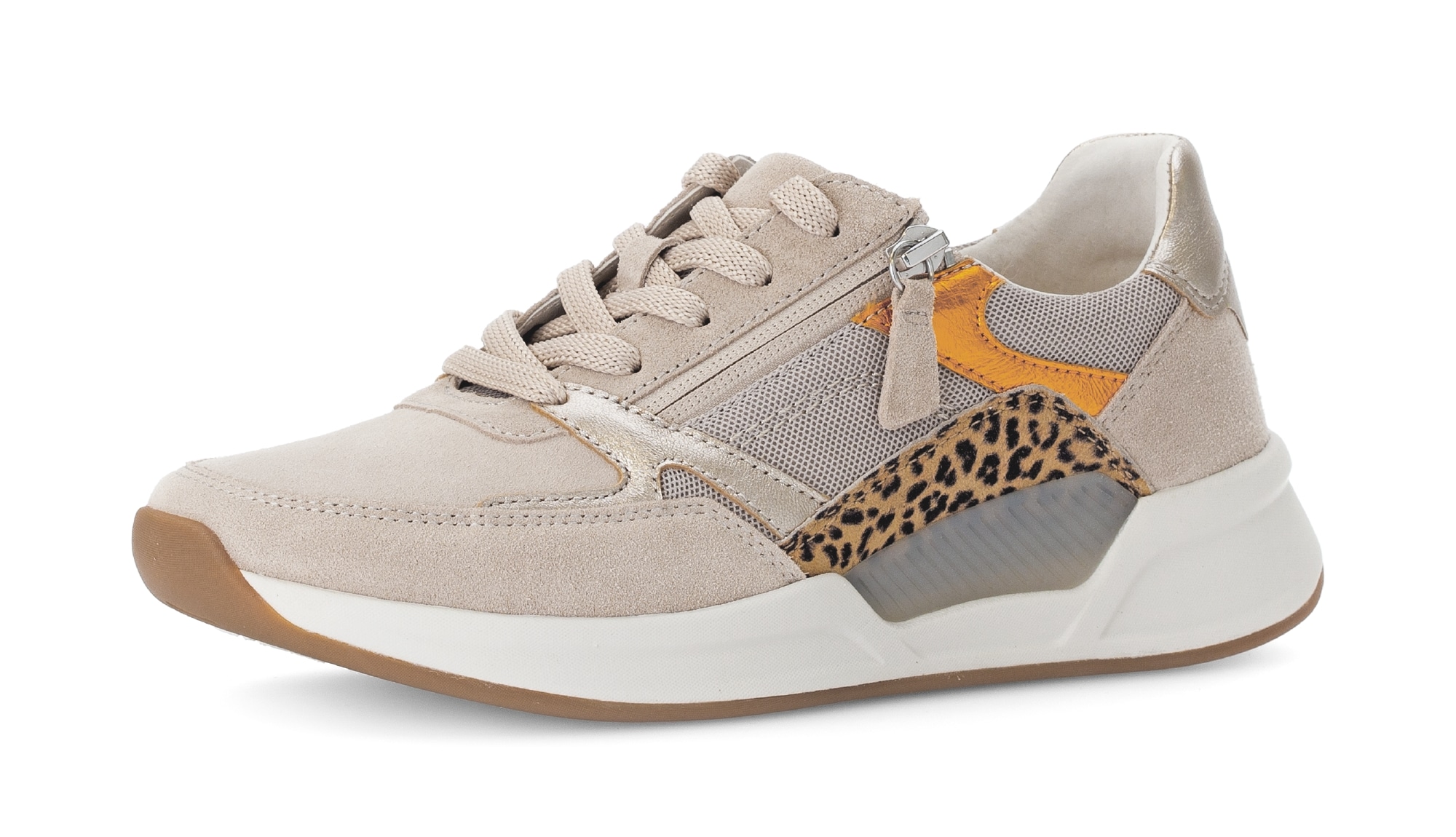 rollingsoft Keilsneaker  , Freizeitschuh, Halbschuh, Schnürschuh mit Kontrastbesätzen, G-Weite
