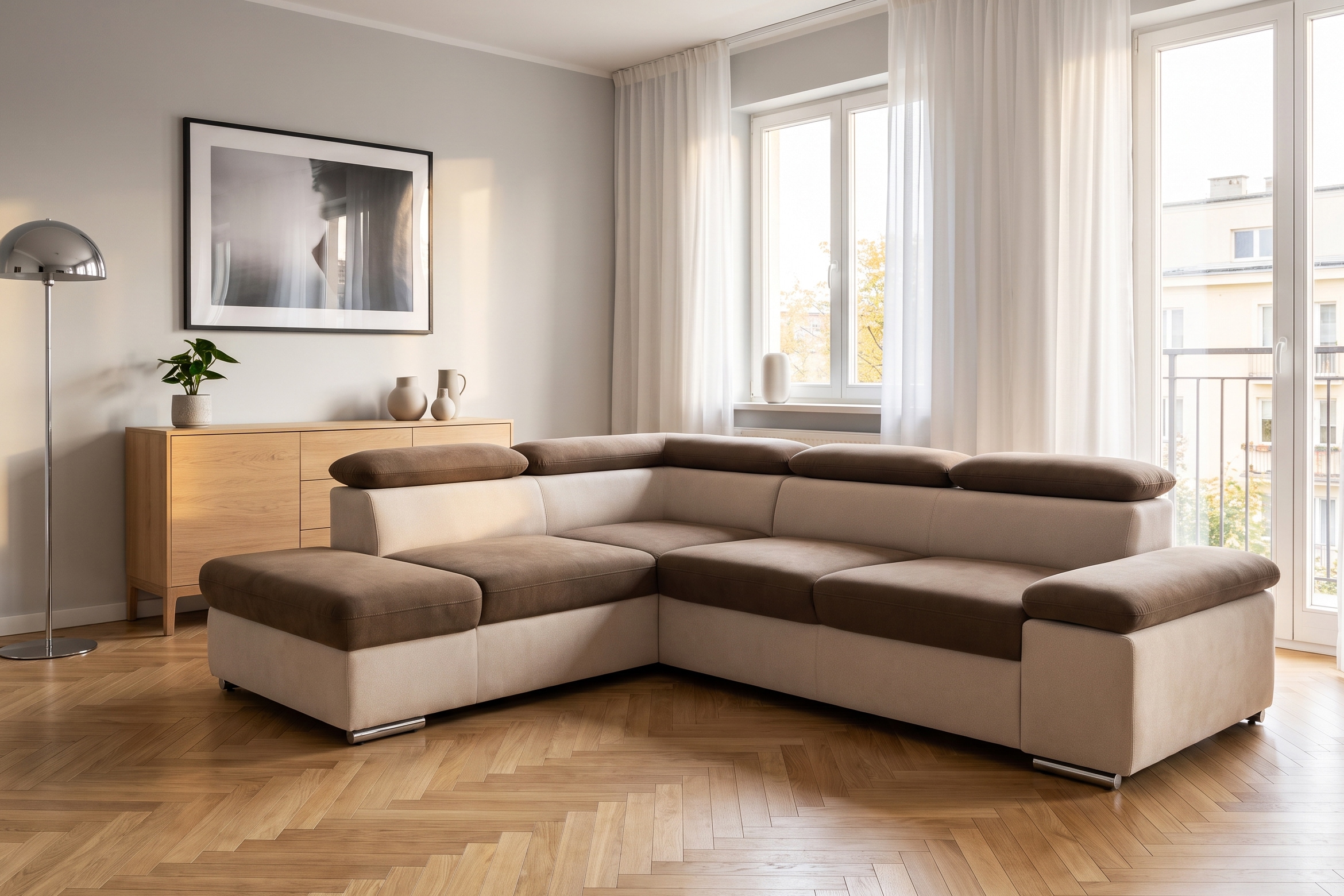 Image of sit&more Ecksofa "Valantine L-Form, B: 272 cm, Armteilverstellung, Kopfteilverstellung" mit Schlaffunktion, Komfortsofa, modern
