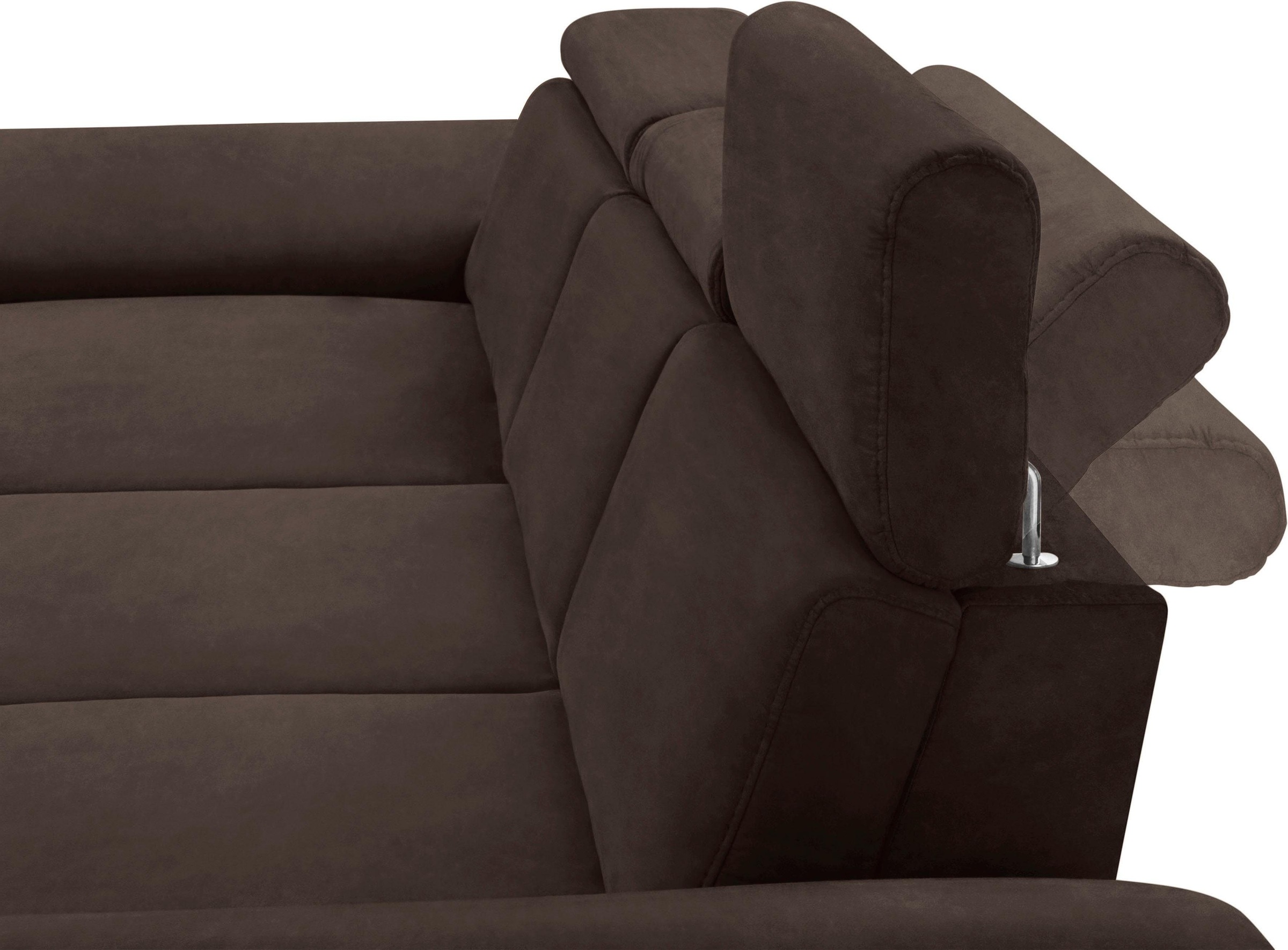 sit&more Ecksofa »Scorpio L-Form«, inklusive Sitztiefenverstellung, wahlweise mit Kopfverstellung
