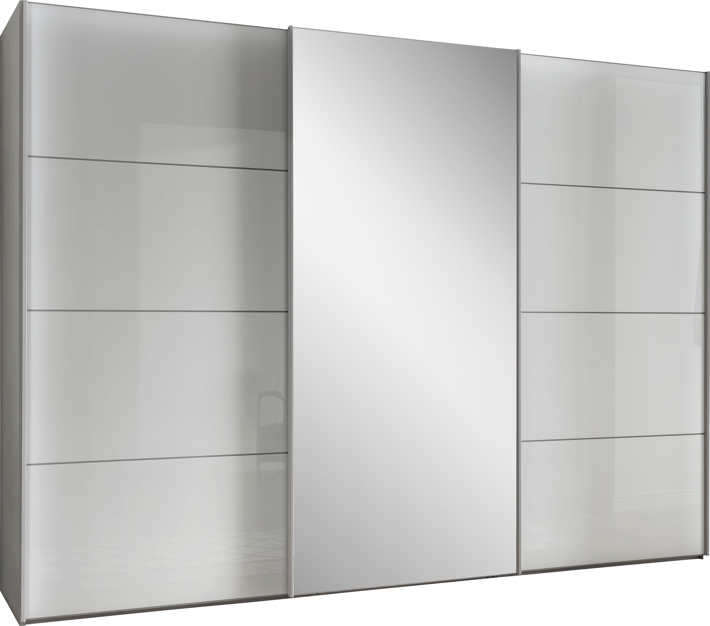 Image of WIEMANN Schwebetürenschrank "Kos" mit Spiegeltür und Schattenfuge