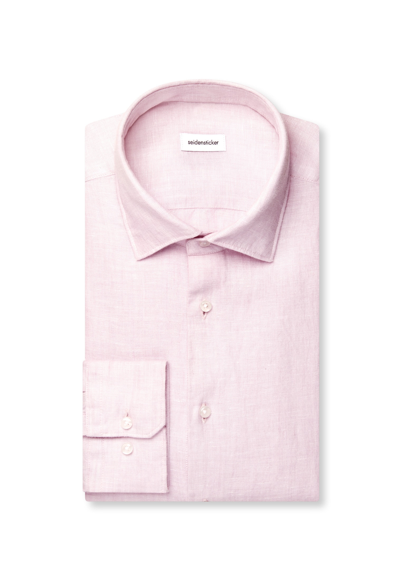 seidensticker Chemise en lin »Schwarze Rose« col Kent uni Regular 1/1