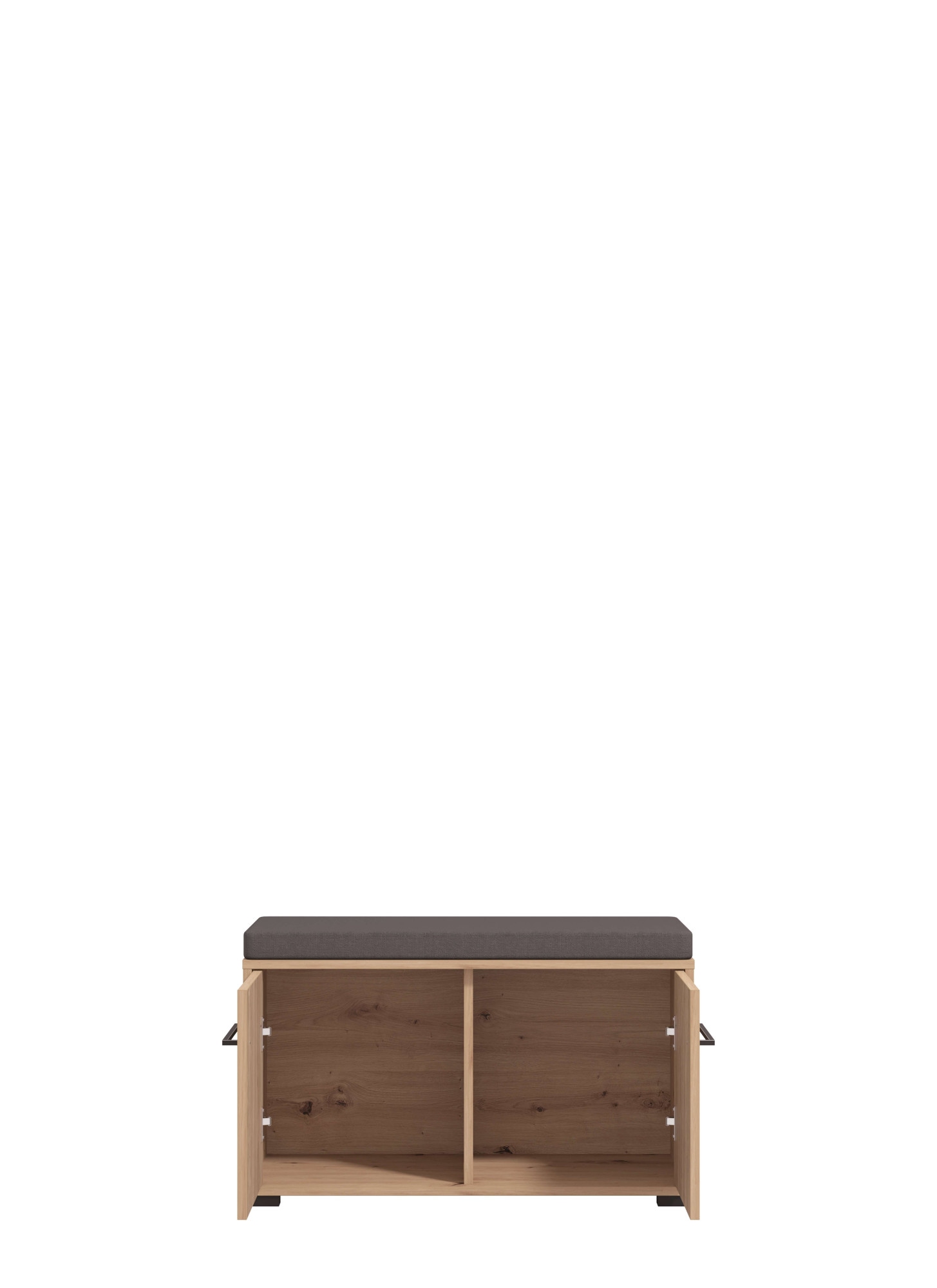 INOSIGN Schuhbank »Landes, Schuhschrank, Schuhregal, Schuhtruhe, Breite 80 cm«, mit Sitzkissen und zwei geschlossenen Fächern, in Artisan Eiche