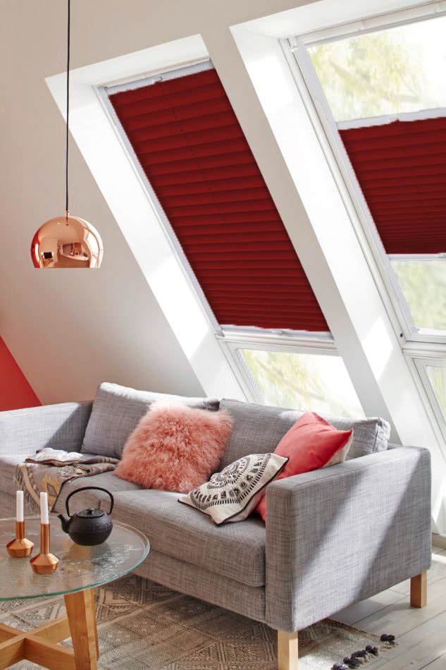 Image of sunlines Dachfensterplissee "Classic Style Crepe" Lichtschutz verspannt mit Führungsschienen