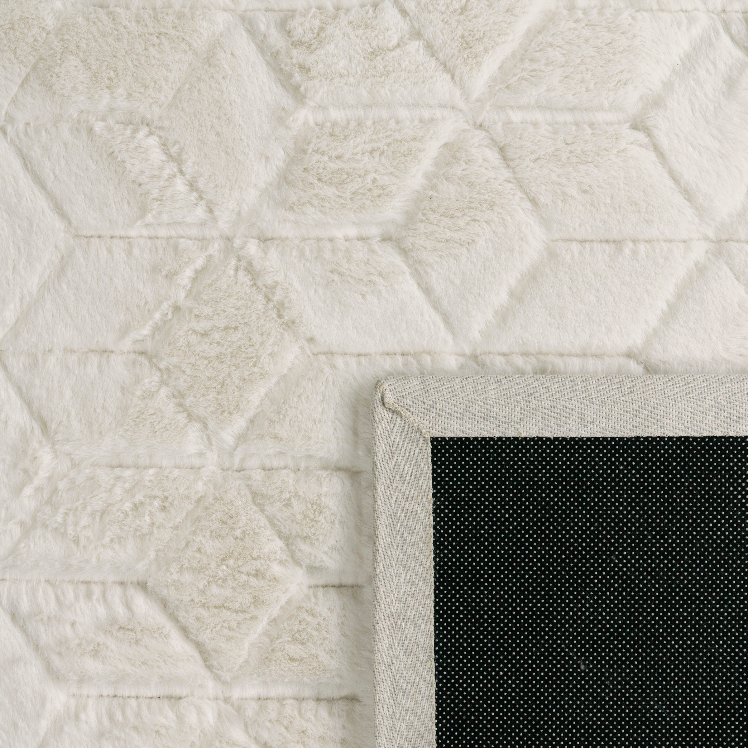 Paco Home Hochflor-Teppich »Arnheim 745«, rechteckig, 26 mm Höhe, Uni Farben, modernes geometrisches Design, besonders weich