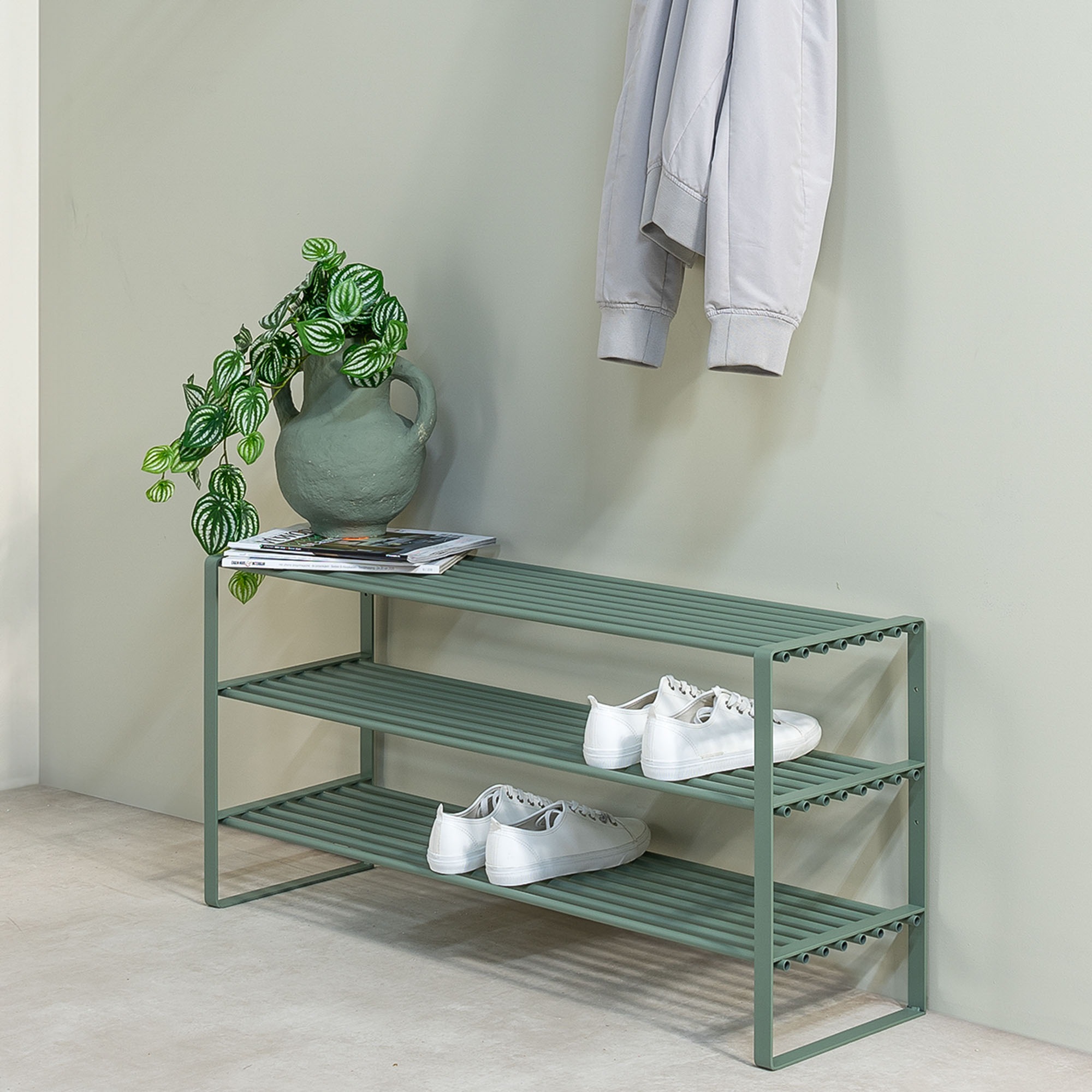 Spinder Design Étagère à chaussures »REX SR 2« 1 cuis tlg. Étagère en acier, largeur au choix 70 cm ou 100 cm