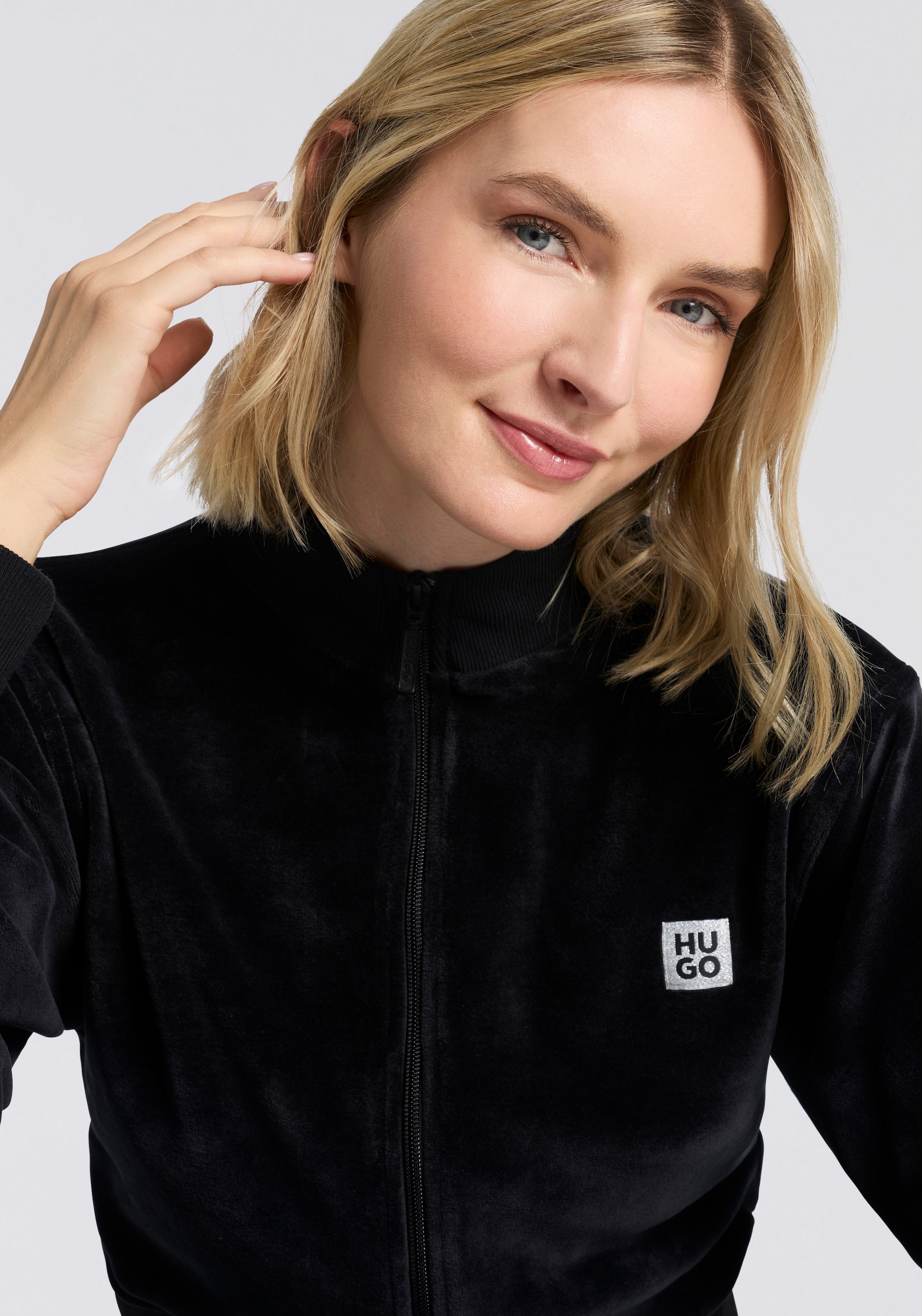 HUGO Underwear Sweatjacke »VELVET« mit leichtem Glanz