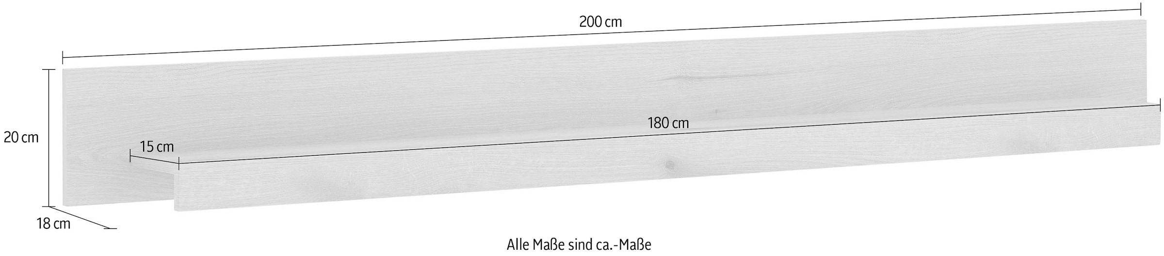 INOSIGN Wandboard »Cantara, modernes Wandregal, Hängeregal mit Ablagefach«, vielseitig einsetzbar, in Eiche Evoke oder weiss erhältlich
