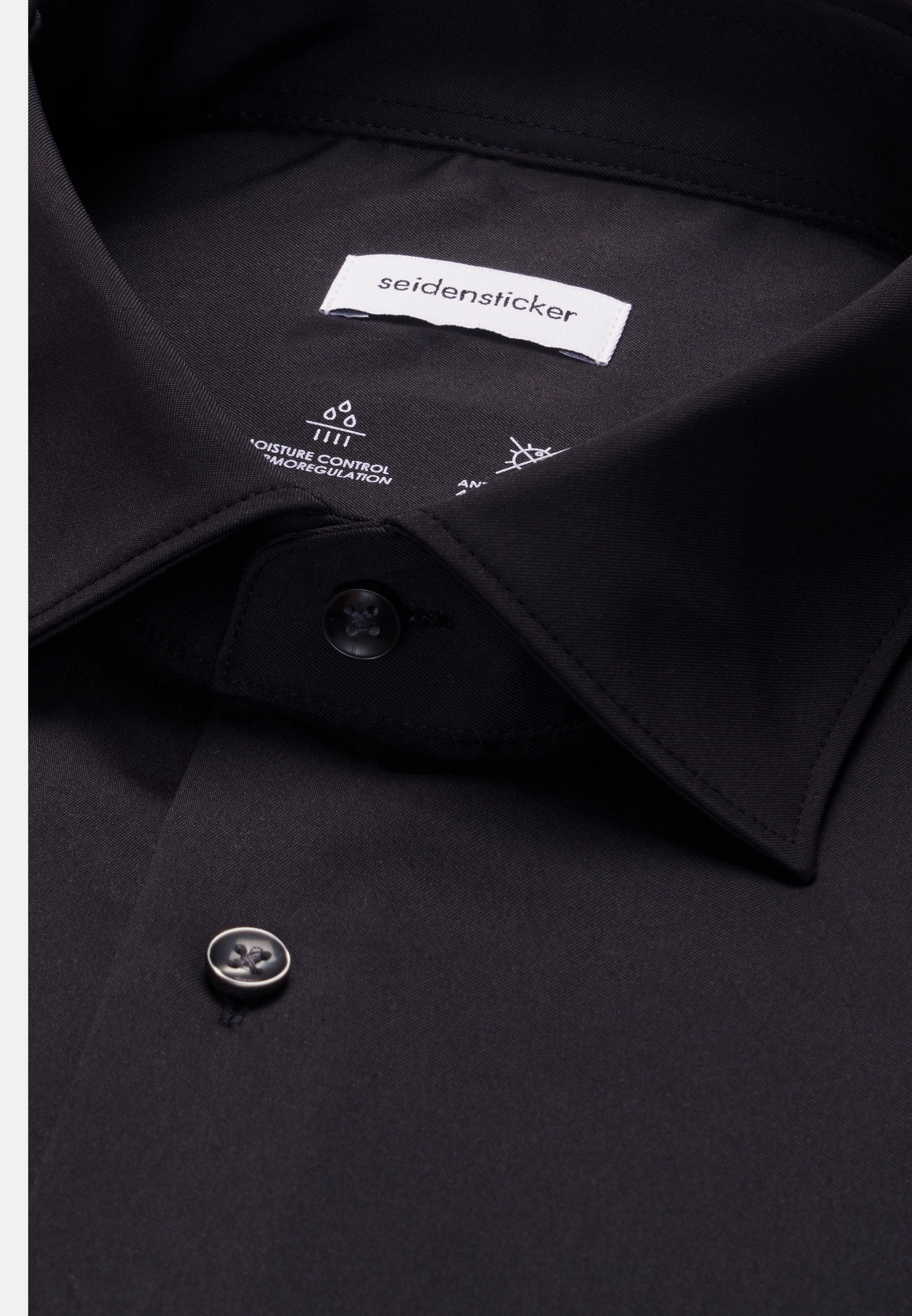 seidensticker Chemise d'affaires »Schwarze Rose« col Kent uni Regular 1/1