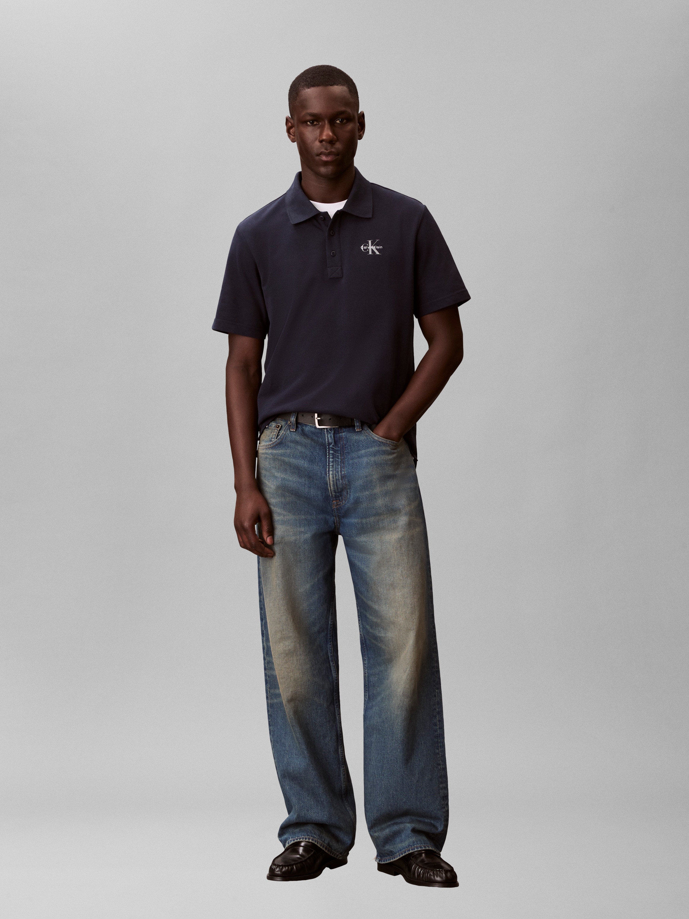 Calvin Klein Jeans Polo »EASY MONOLOGO CASUAL PIQUE« regular fit avec col polo