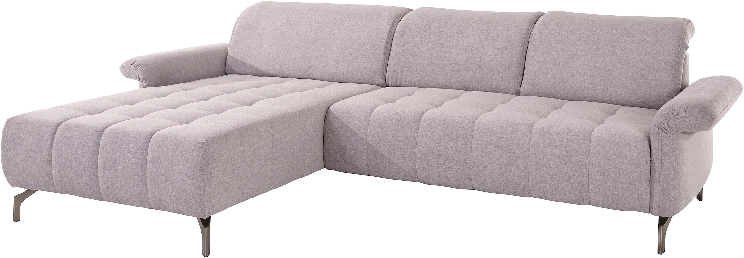 INOSIGN Ecksofa »Fresh L-Form«, Federkern, wahlweise Kopfteilverstellung und motorischer Vorziehsitz