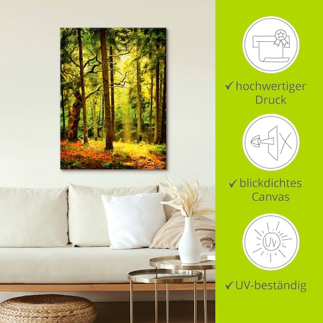 Artland Wandbild »Wald II«, Waldbilder, (1 St.), als Alubild, Leinwandbild,  Wandaufkleber oder Poster in versch. Grössen jetzt kaufen