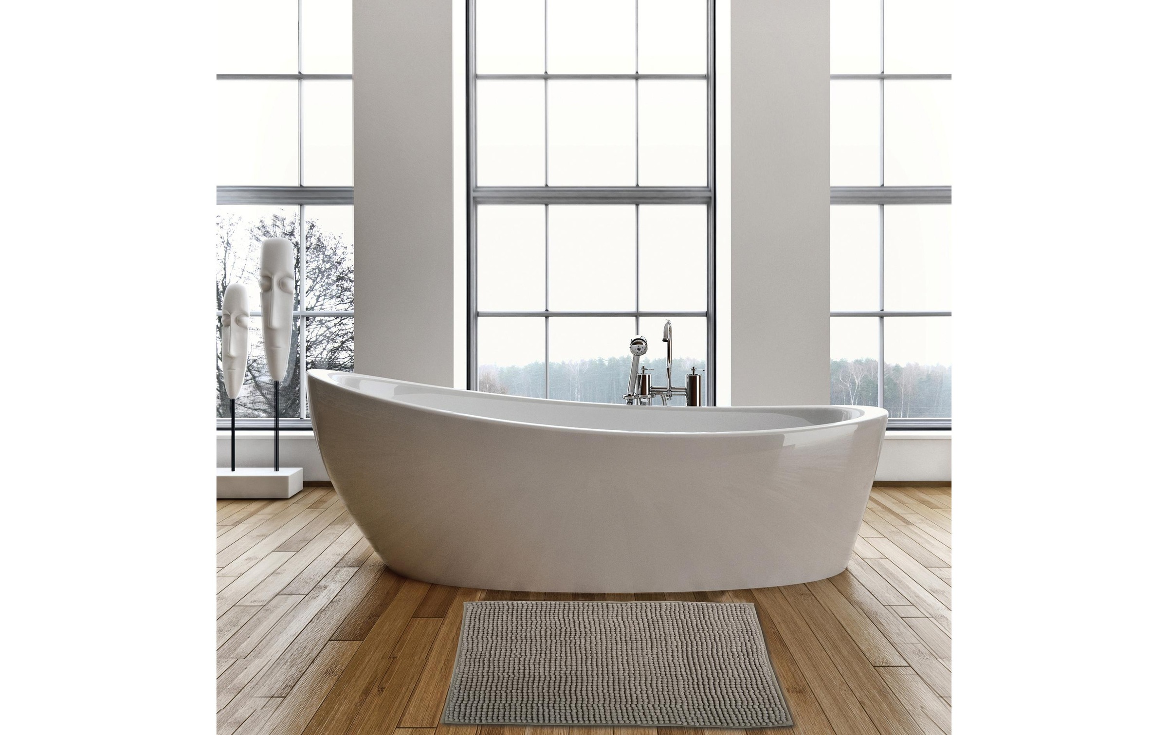 MSV Badematte »Chenille Taupe«