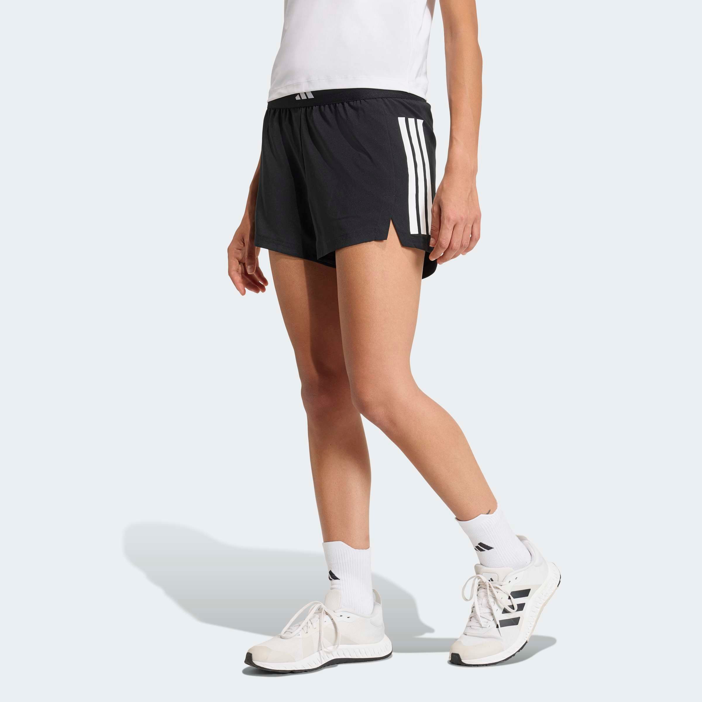 Image of adidas Performance Shorts "HYPERGLAM 3-STREIFEN WOVEN" mit Climacool Technologie, aus Polyester, enger Schnitt
