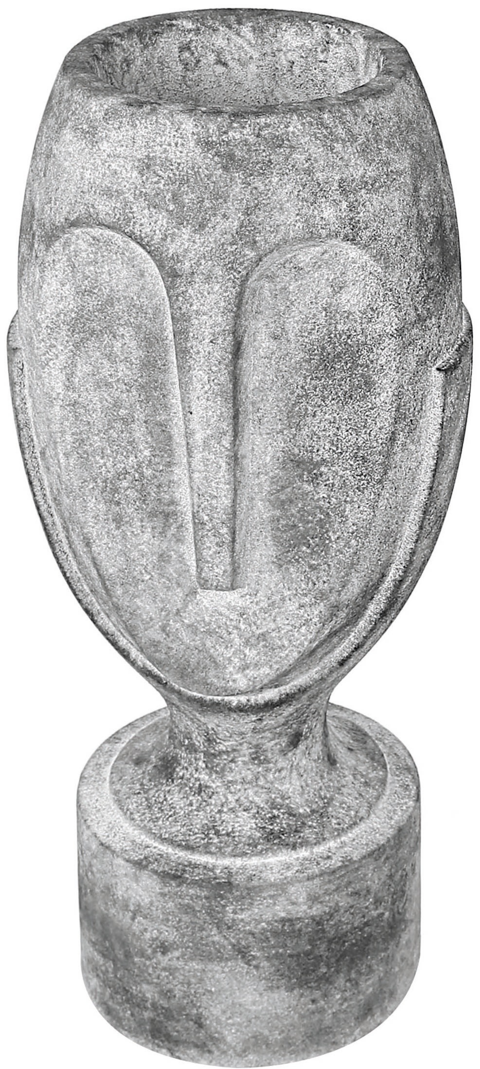 Image of GILDE Übertopf »Face, grau«, (1 St.), dekorativer Blumentopf, gross, aus Magnesia, mit graphischen Gesichtszügen, in verschiedenen Grössen erhältlich, In- und Outdoor geeignet, Wohnzimmer bei Ackermann Versand Schweiz