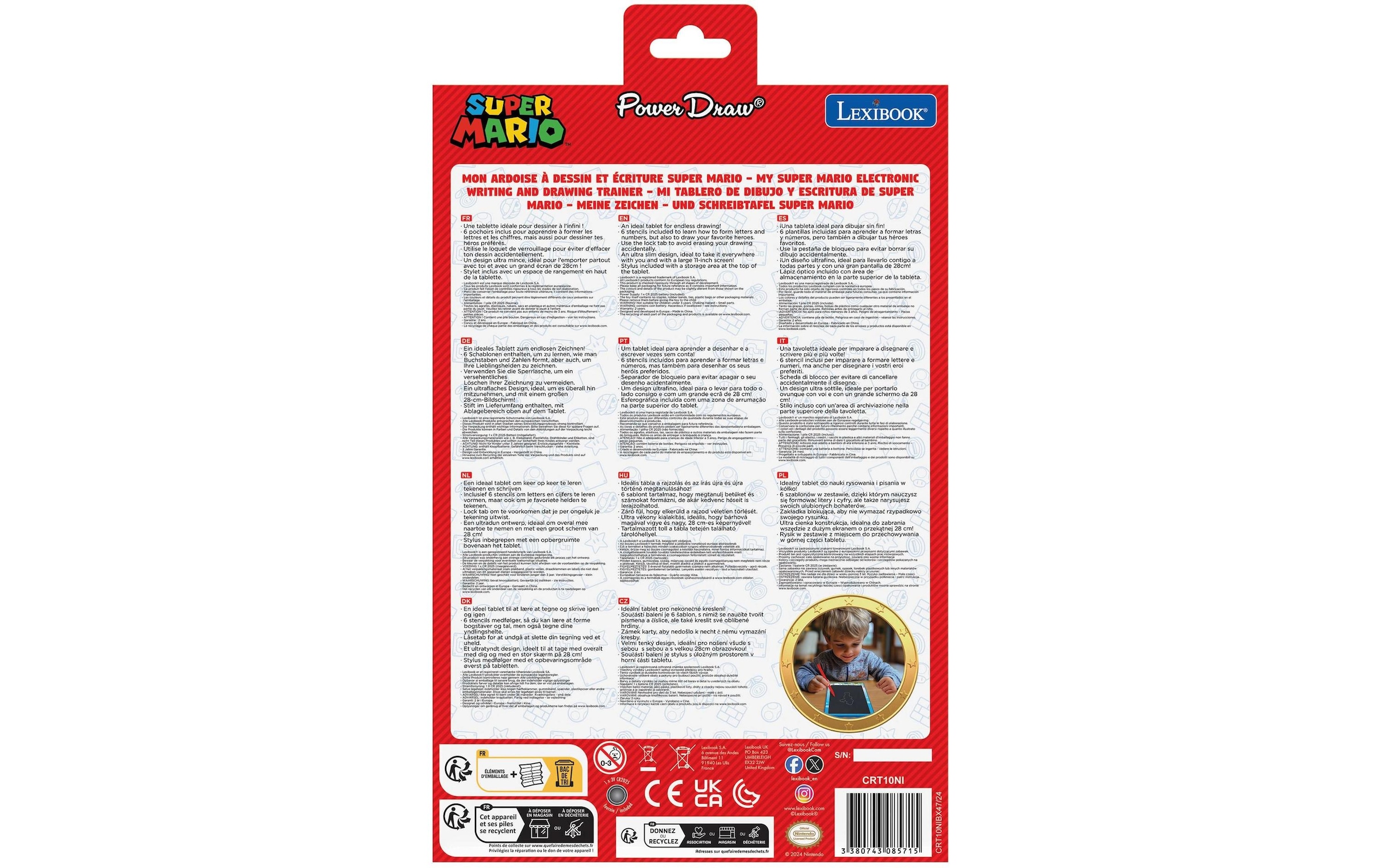 Lexibook® Tableau noir »Bluey 11 Super Mario«