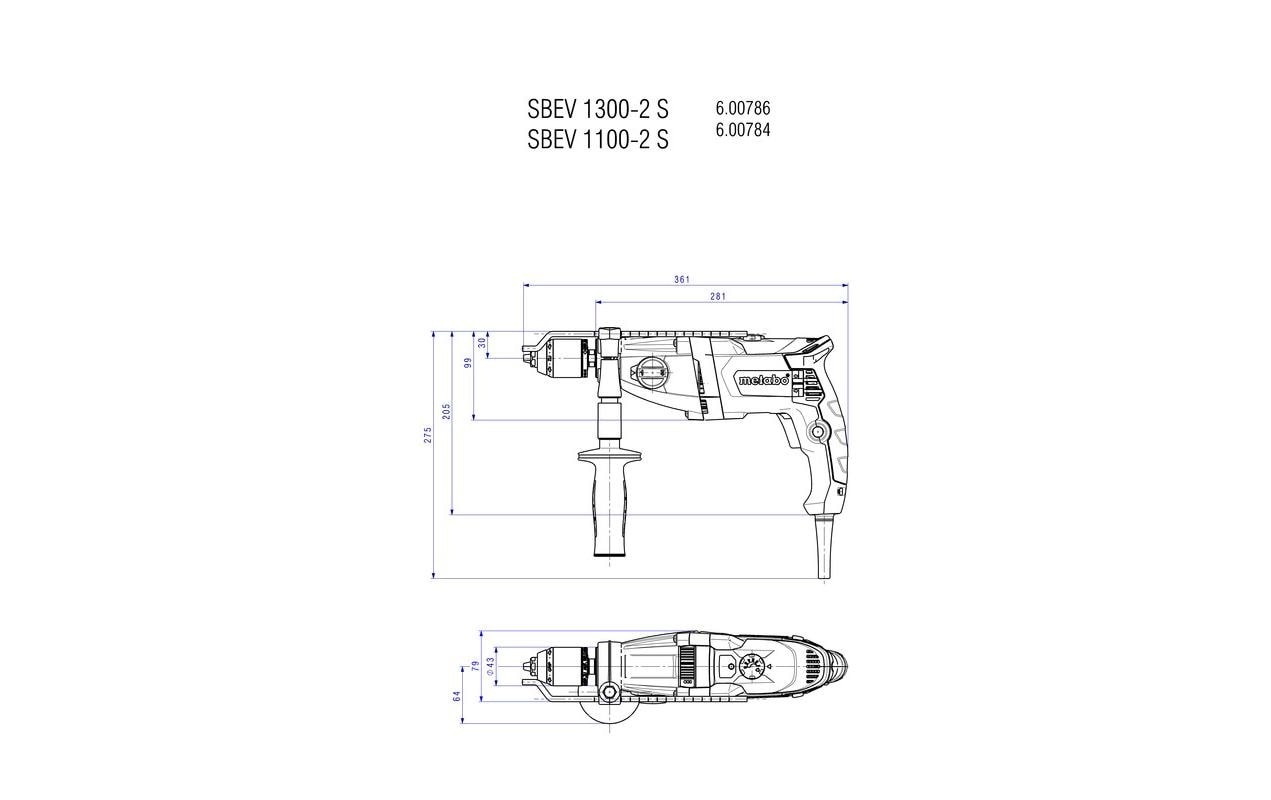 metabo Schlagbohrmaschine »SBEV 1300-2 S«