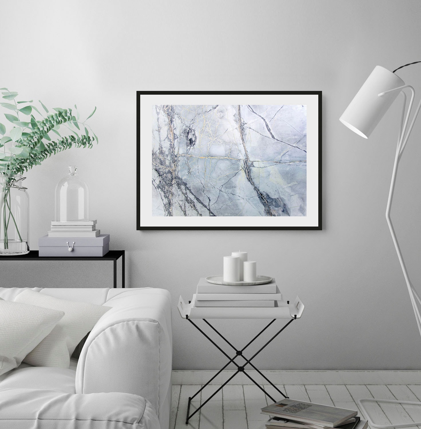 Image of queence Bild "Adele" Abstrakt Gemälde Kunst Marmor 1 Stk. tlg. HD Premium Poster-Druck inkl. Holzrahmen