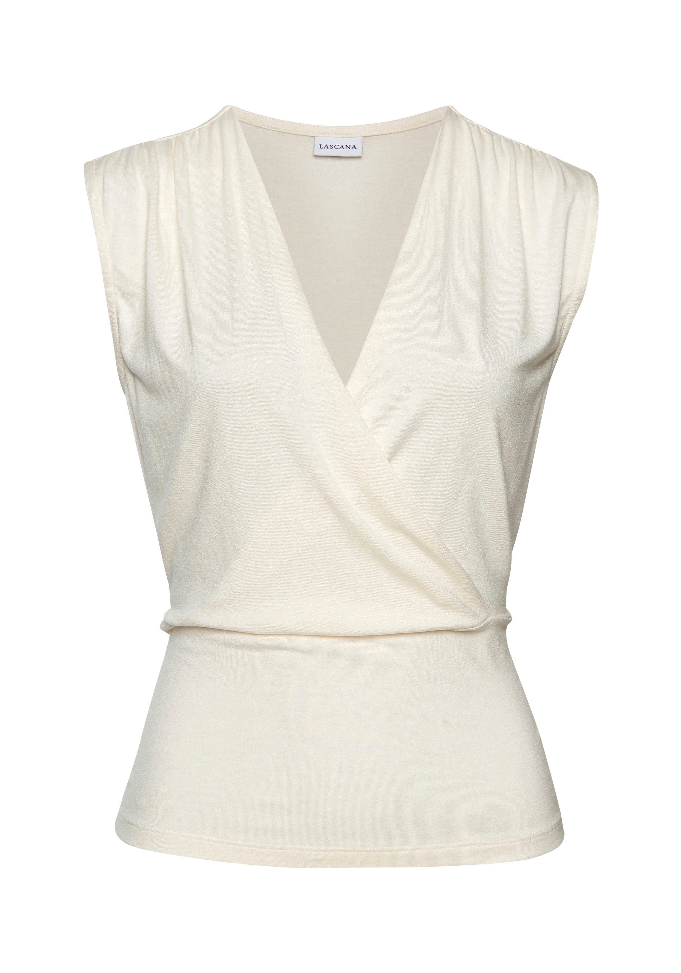 LASCANA Haut de chemise mit dezenten Raffungen an der Schulter, elastisches Damentop