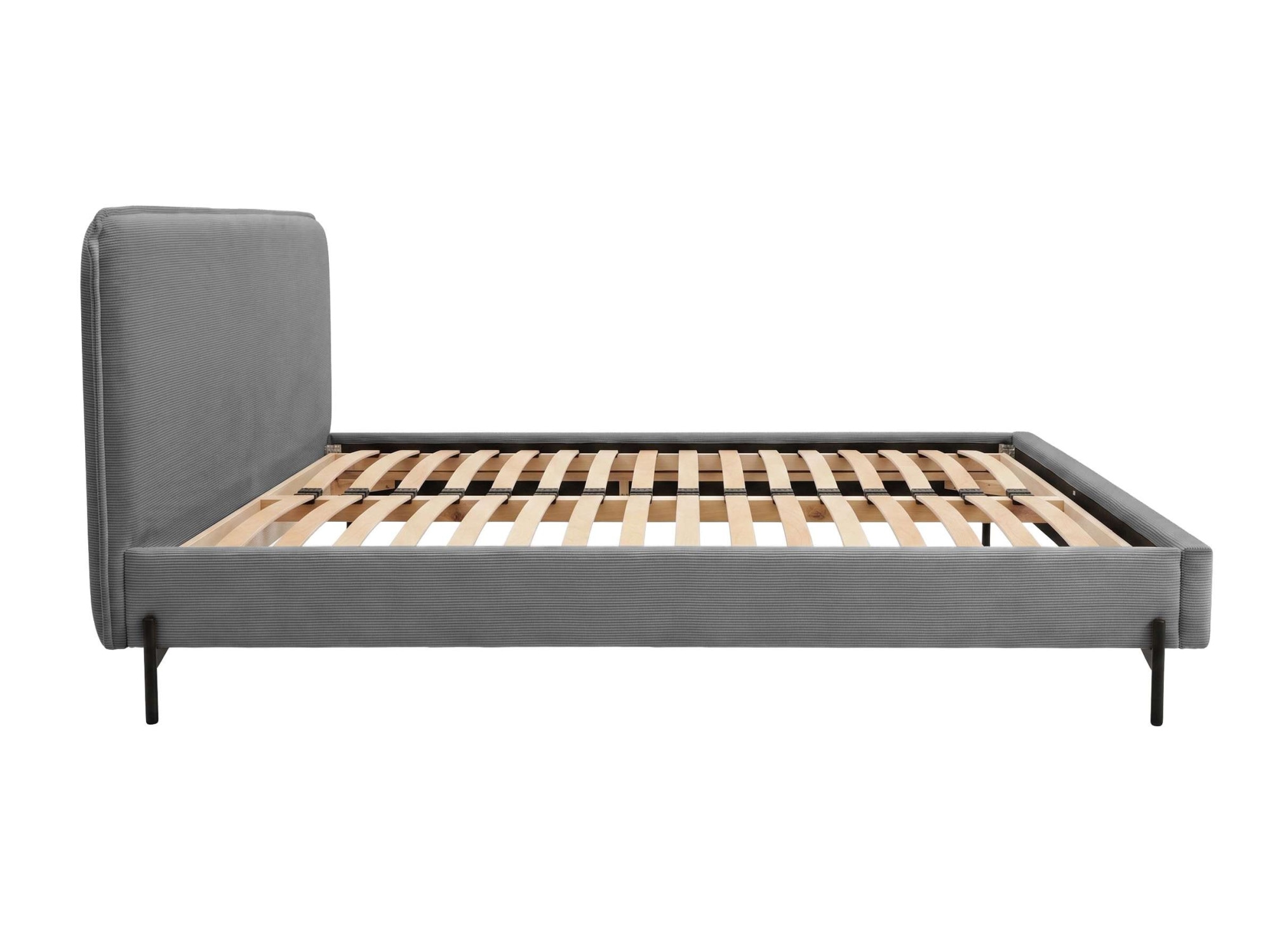 Home affaire Polsterbett »LAVOISIER Bettgestell mit Lattenrost, Breite 140/160/180/200 cm, Cord« Rahmenbett mit Kopfteil, ohne Matratze und Topper