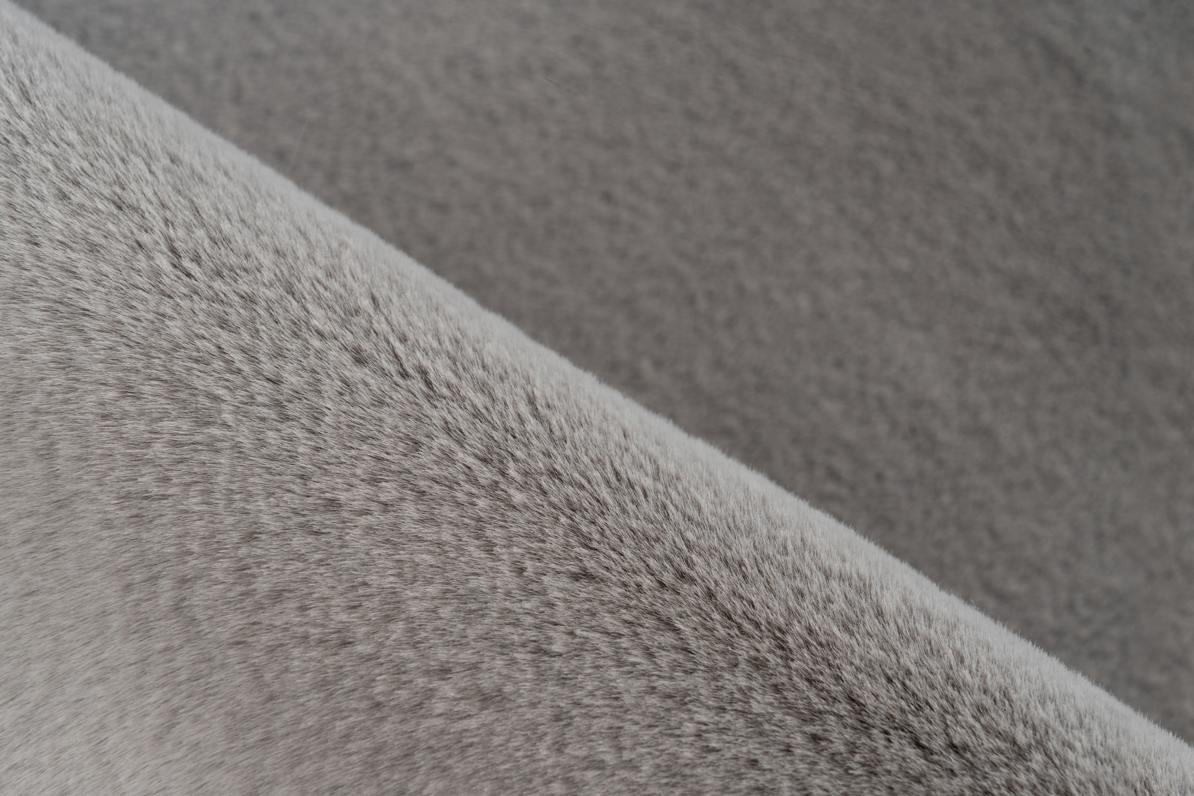 me gusta Tapis »Rabbit Prime 125« Rectangulaire 18 mm Höhe Kaninchenfell Haptik, flauschig weich, geeignet für  Fussbodenheizung