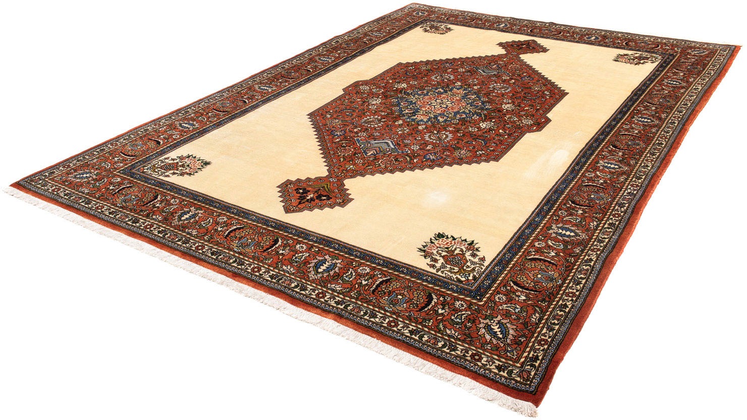 Image of morgenland Orientteppich »Perser - Nomadic - 285 x 208 cm - beige«, rechteckig, 10 mm Höhe, Wohnzimmer, Handgeknüpft, Einzelstück mit Zertifikat bei Ackermann Versand Schweiz