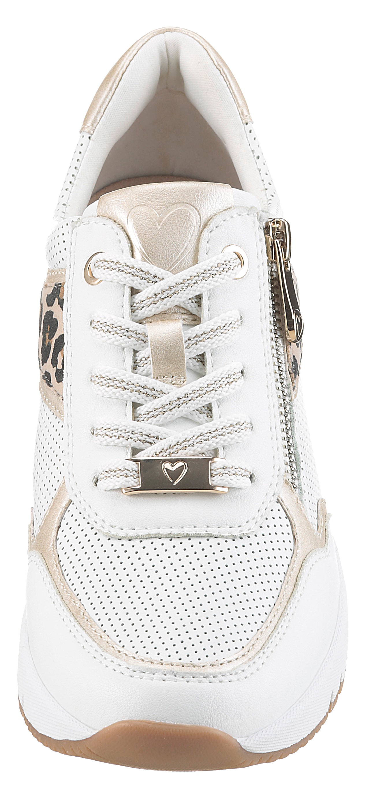 MARCO TOZZI Baskets compensées  , Freizeitschuh, Halbschuh Schnürschuh mit Aussenreissverschluss