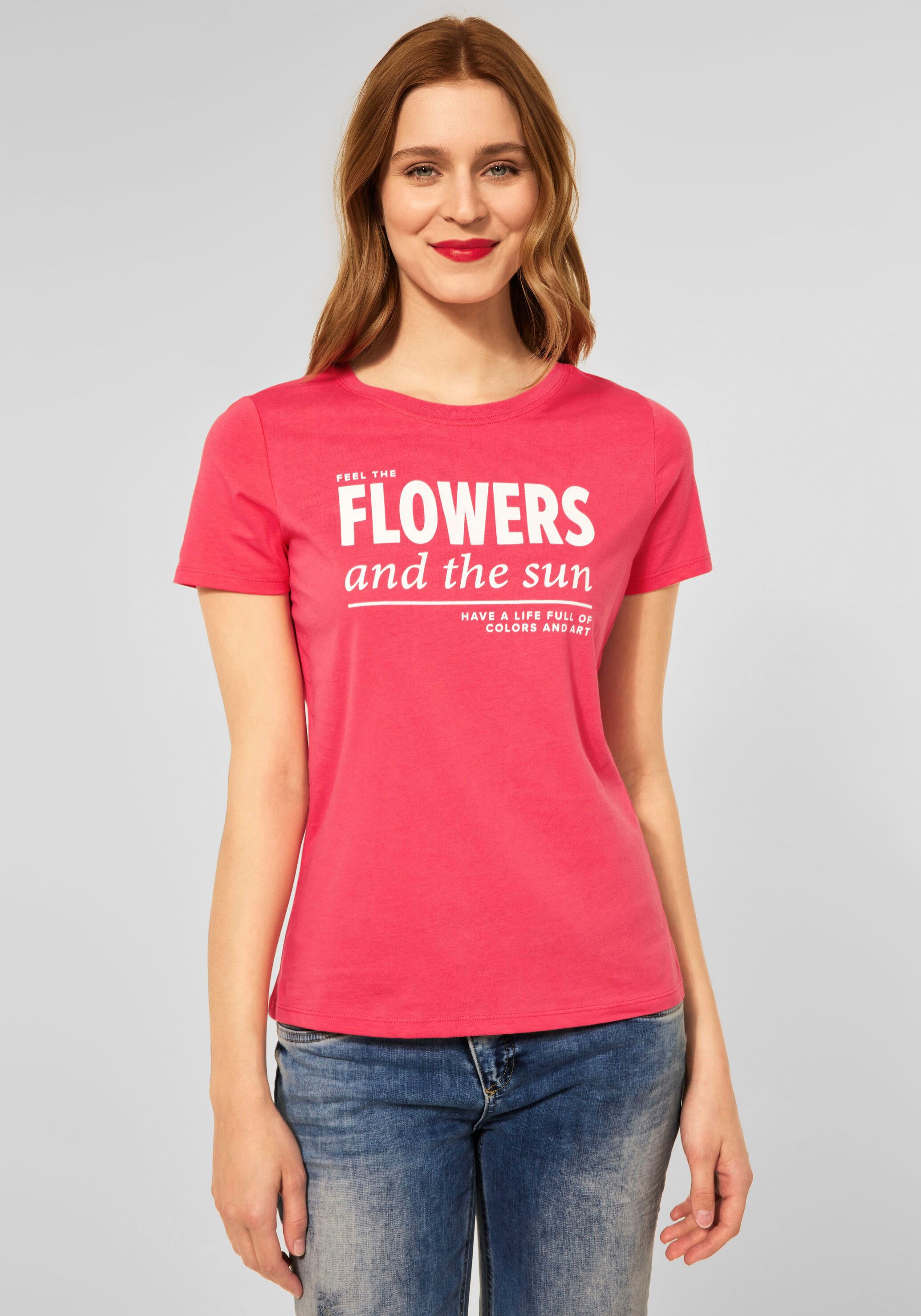 Image of STREET ONE Rundhalsshirt, mit Wording Partprint bei Ackermann Versand Schweiz