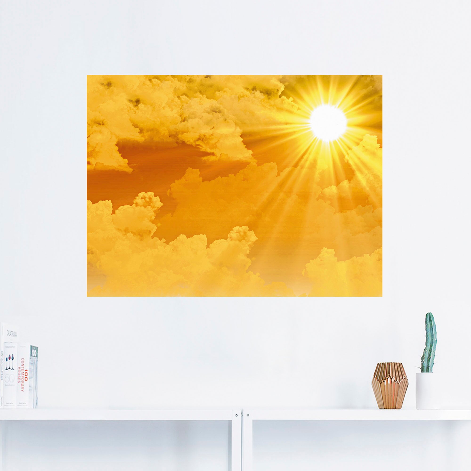 Artland Wandbild »Warme Sonnenstrahlen«, Himmel, (1 St.), als Leinwandbild, Poster, Wandaufkleber in verschied. Grössen