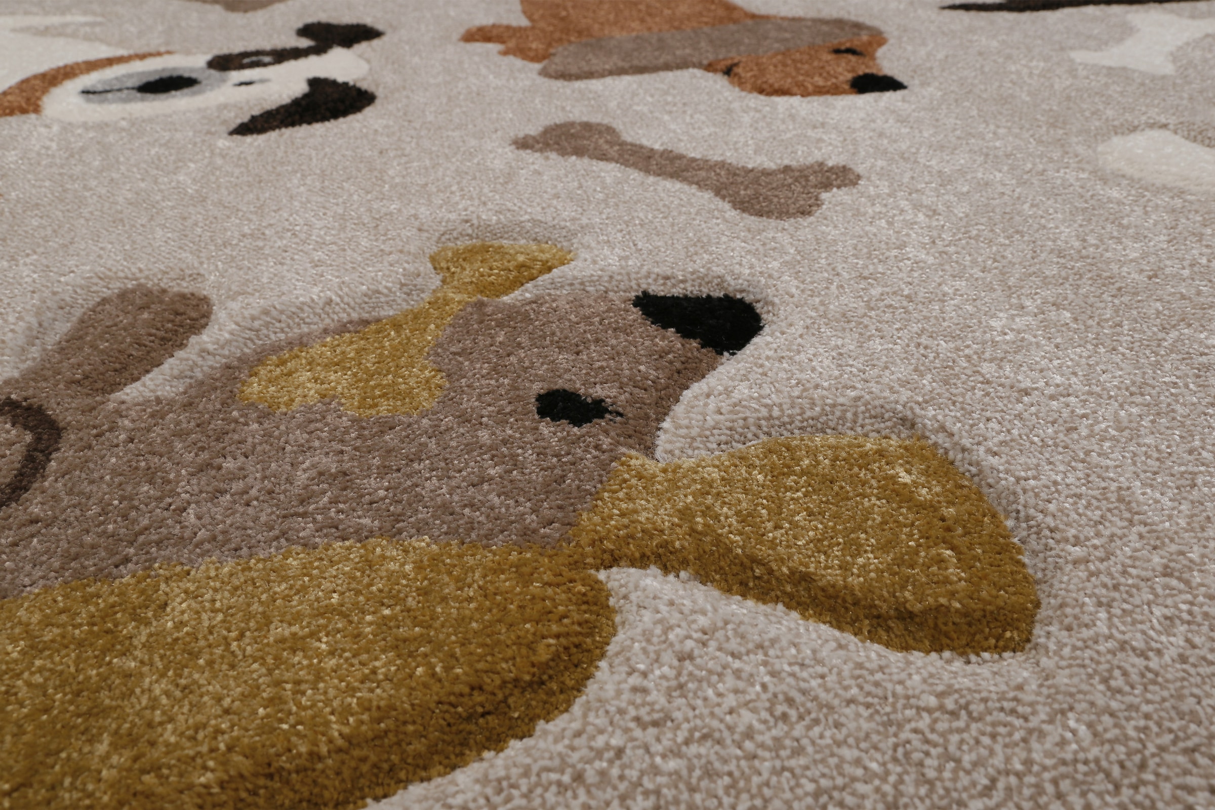 SMART KIDS Kinderteppich »Rocky & Friends«, rund, 10 mm Höhe, Moderner Spielteppich, strapazierfähig, pflegeleicht, Konturenschnitt