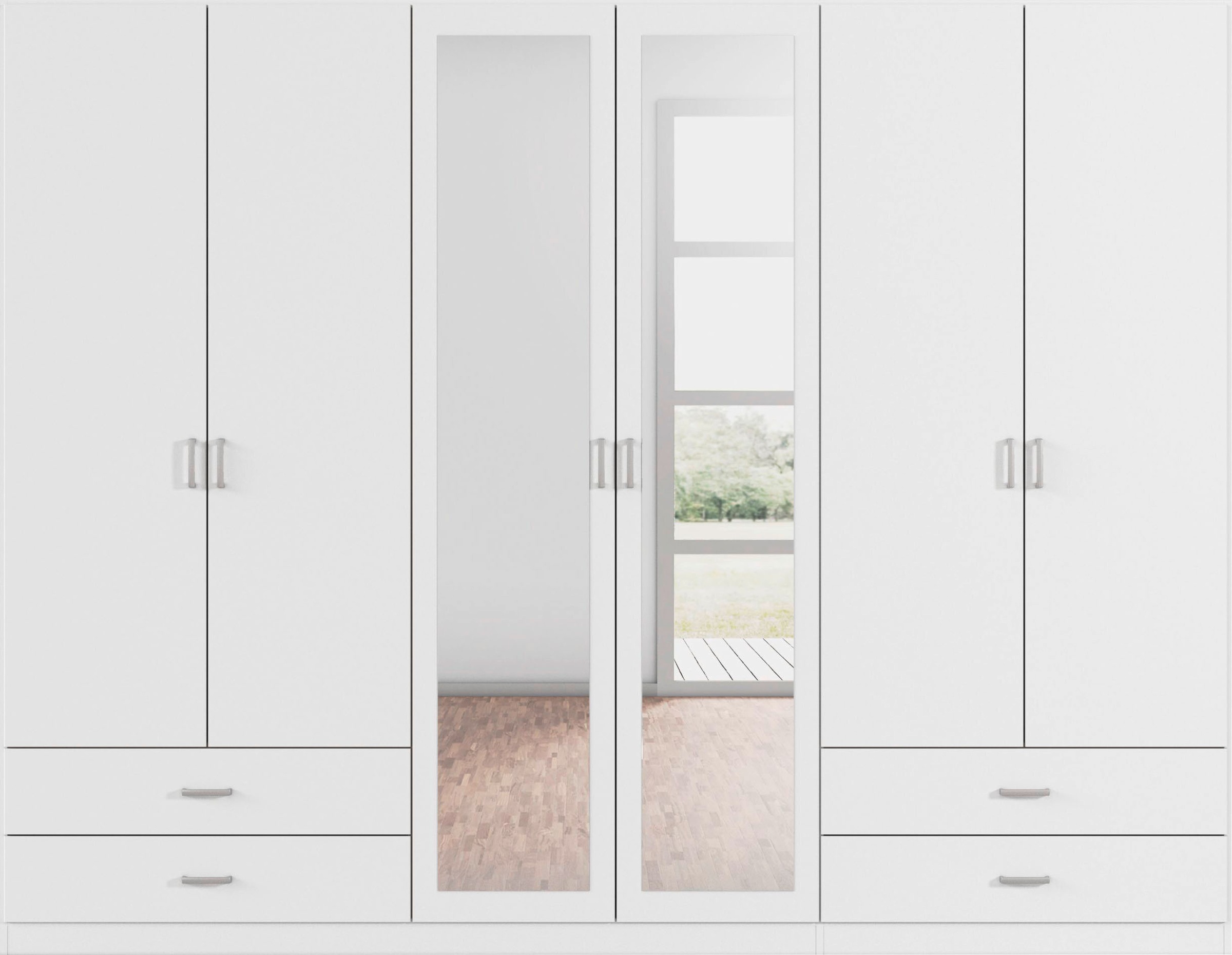 rauch Drehtürenschrank »Borbona«, Kleiderschrank Schrank Garderobe Wäscheschrank BORBONA in 2 Breiten