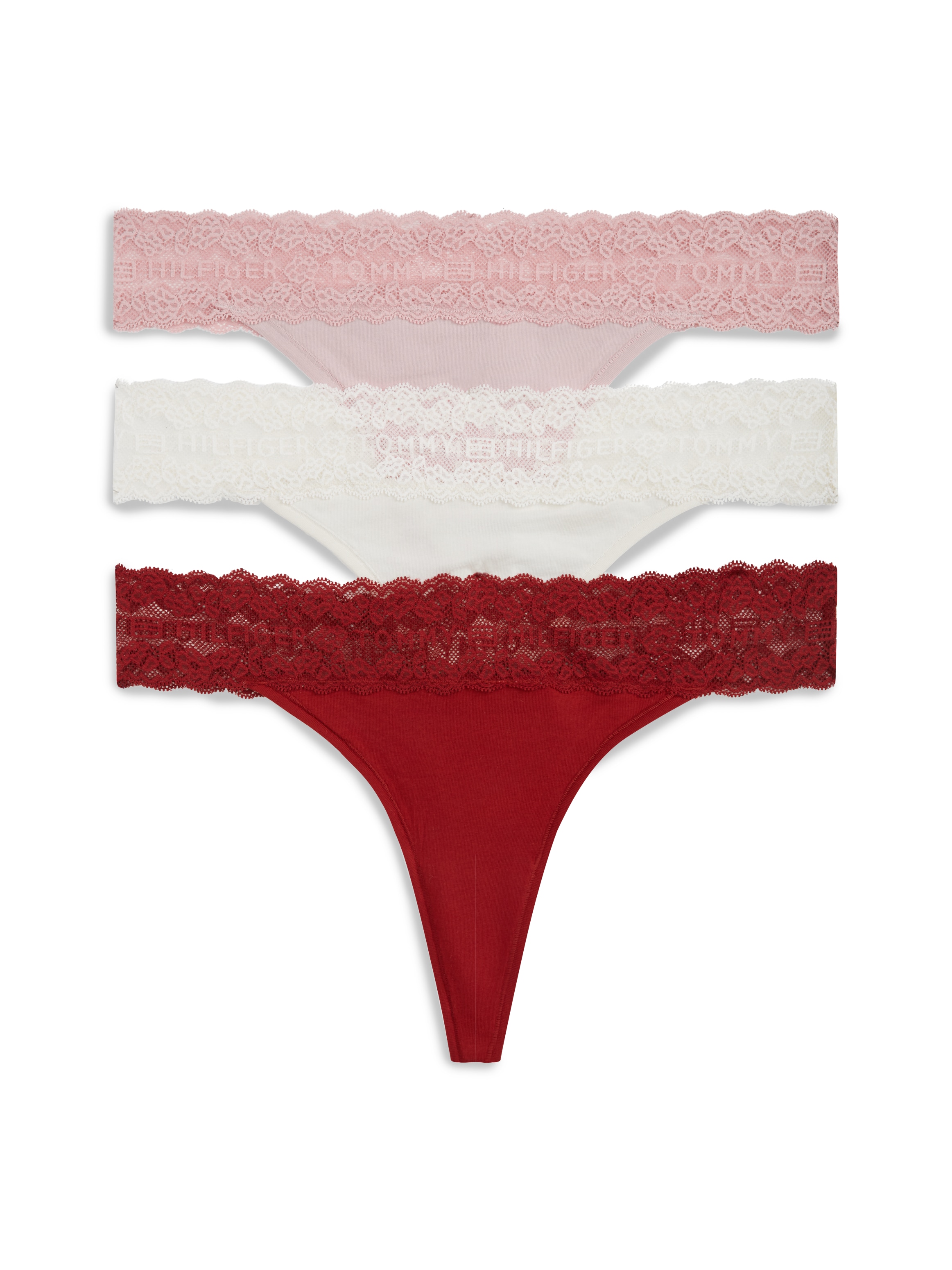 Image of Tommy Hilfiger Underwear Tanga 3 Stk. Körpernahe Passform mit elastischem Spitzenbund