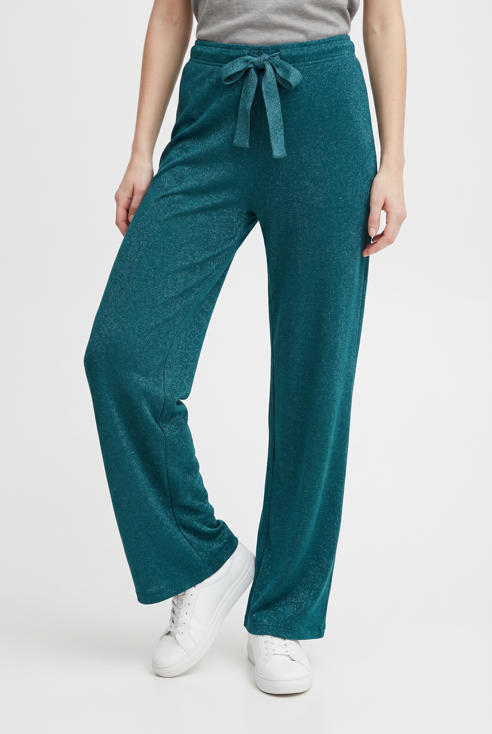 pieces Pantalon sweat »PCCHILLI WIDE GLITTER SWEAT PANT NOOS BC«  mélange de coton