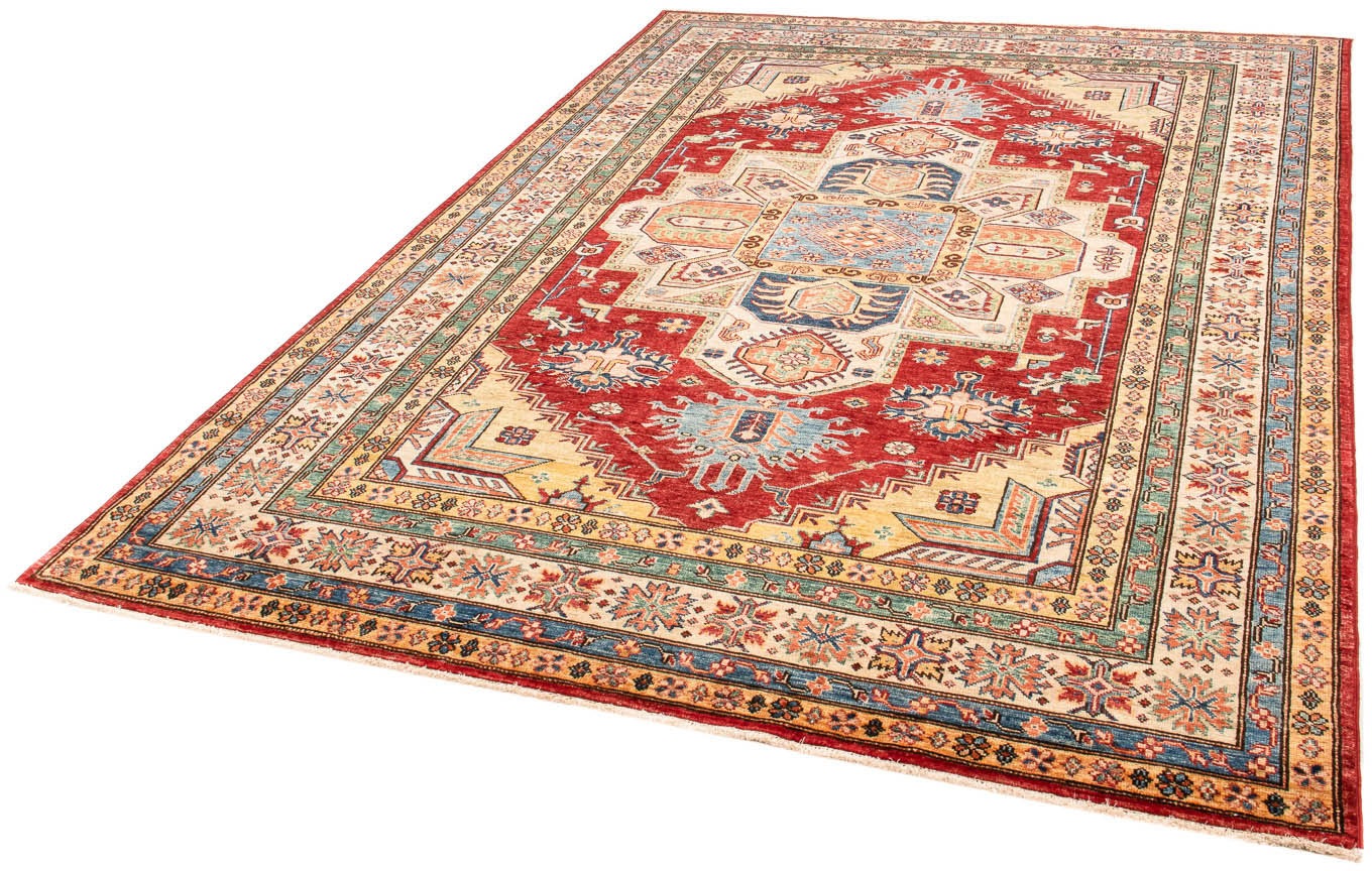 Image of morgenland Orientteppich »Ziegler - Kazak - 246 x 179 cm - dunkelrot«, rechteckig, 6 mm Höhe, Wohnzimmer, Handgeknüpft, Einzelstück mit Zertifikat bei Ackermann Versand Schweiz