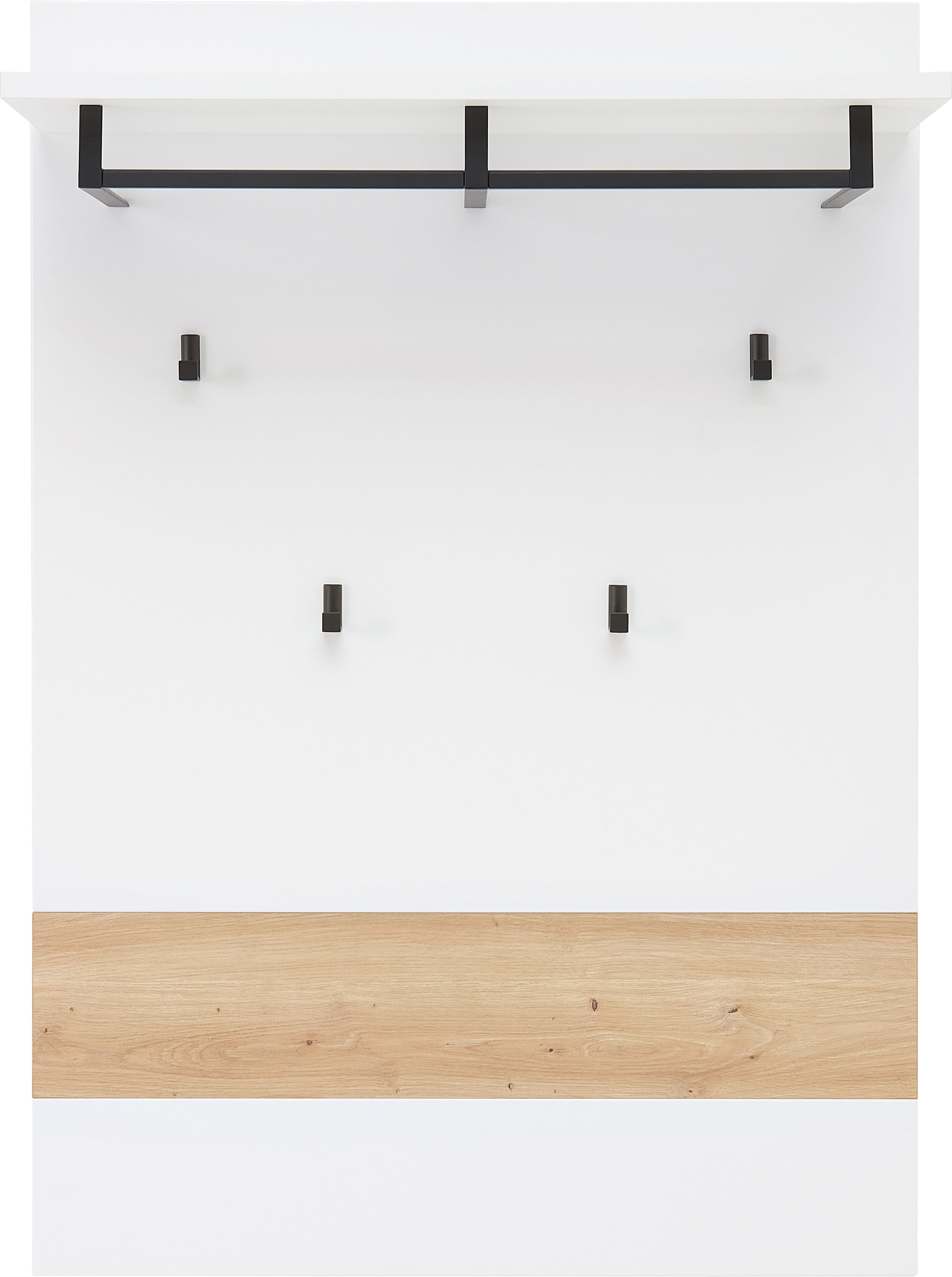 Image of Innostyle Garderobenpaneel "Memphis Garderobenpaneel, 80x118x30cm (B/H/T)" 1 Stk. tlg. 4 Haken, Ablage, Kleiderstange