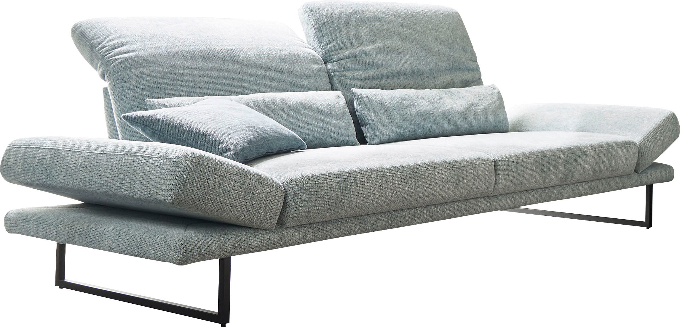 Image of 3C Candy 3-Sitzer "Mallow Designsofa mit Komfortfunktionen, modern und bequem," Verstellbare Armlehne und Kopfteil, manuelle Sitztiefenverstellung