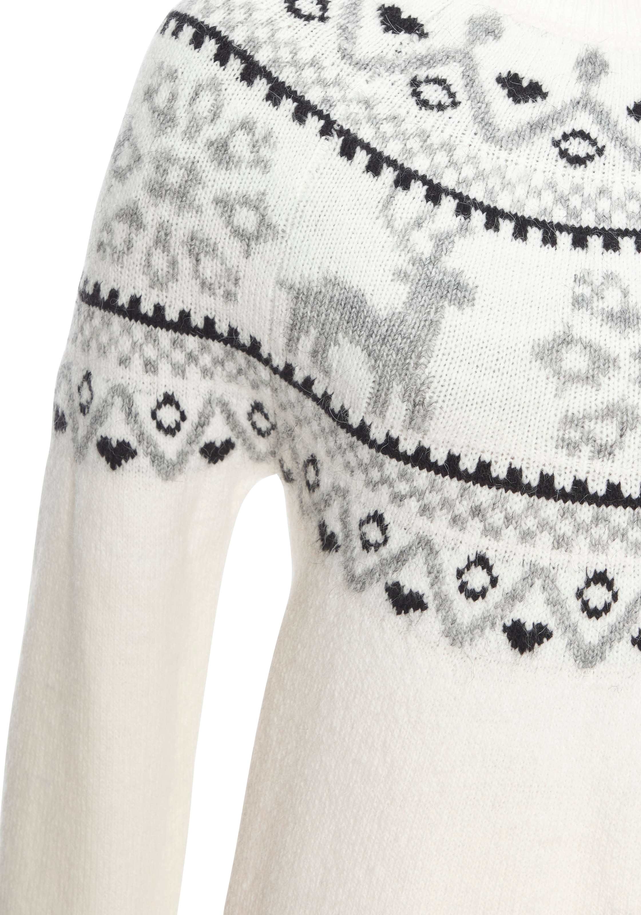 LASCANA Pull norvégien aus weichem Strick, Weihnachtspullover, Strickpullover mit Wintermotiv