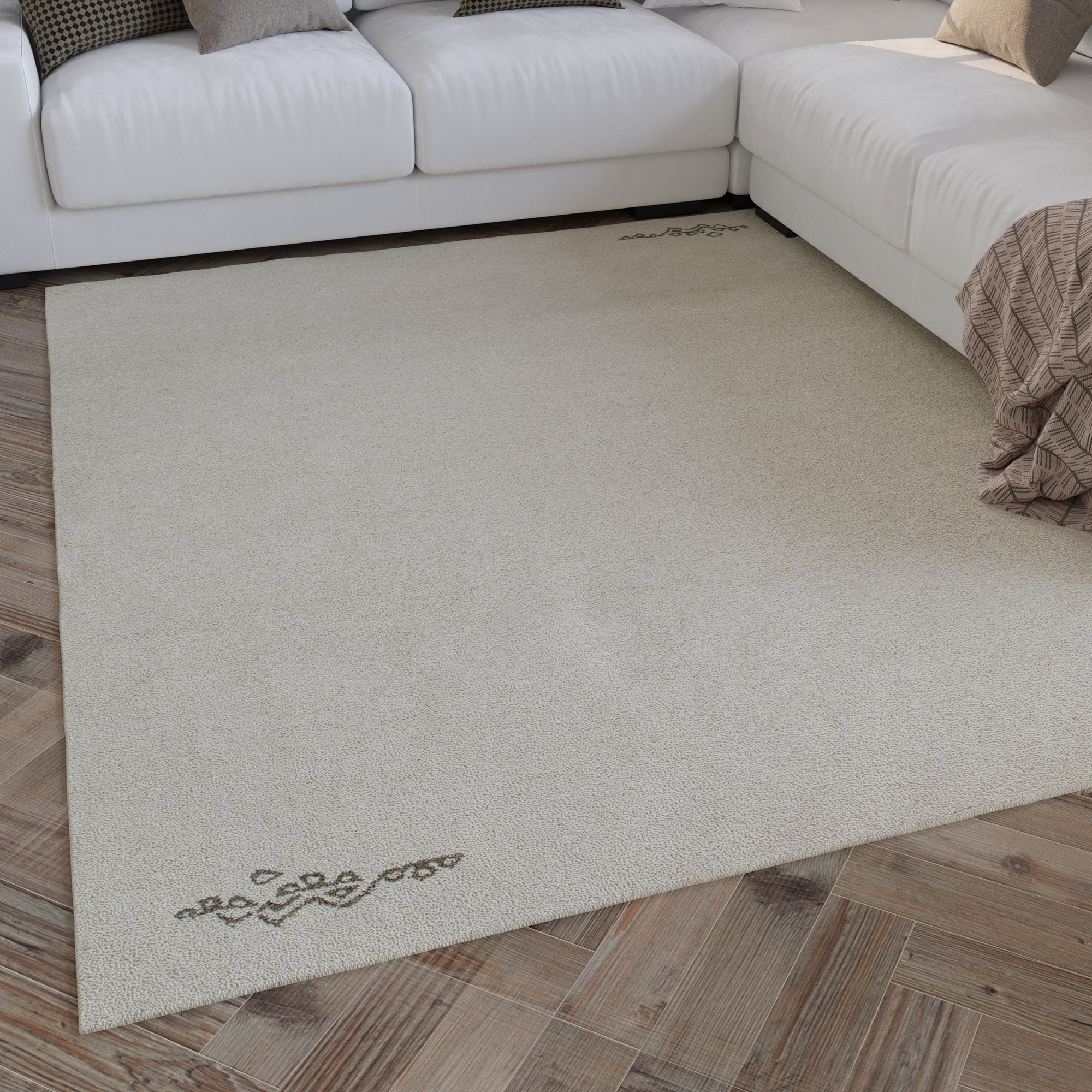 Image of Wecon home Wollteppich "Hamptons FORTYFOUR" rechteckig 20 mm Höhe Läufer, Schurwolle, Kurzflor, Wohnzimmer, Schlafzimmer, Ornamente