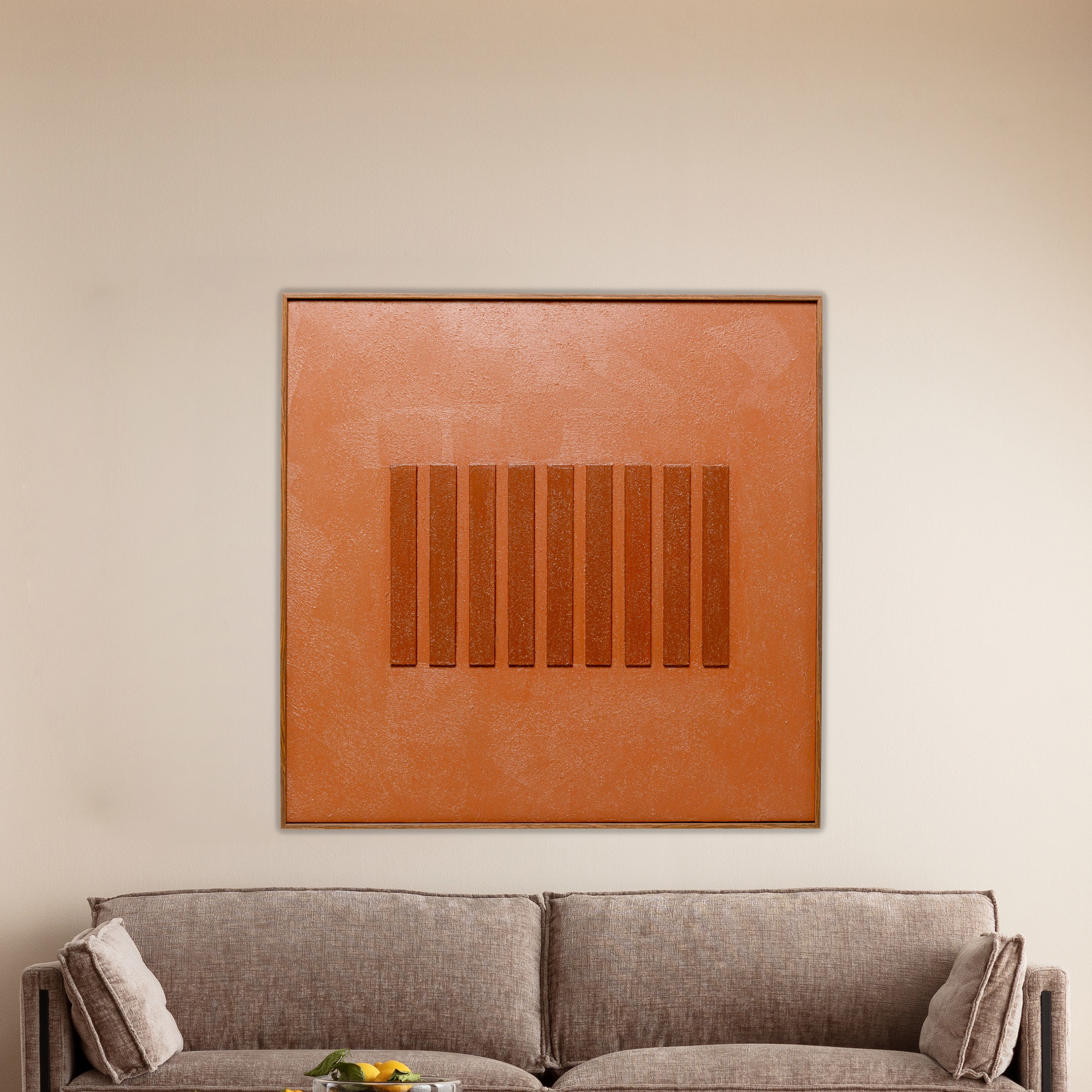 Kare Design Leinwandbild »Art Row Braun 100x100cm« 1, 
