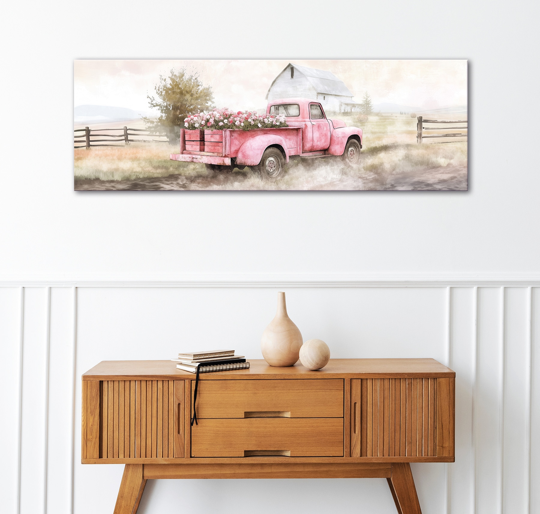 Bönninghoff Ölgemälde »handarbeit BLUMEN 40x120 cm – Wandbild Kunst Deko modern« Felder | Landschaften 1 Stk. tlg. handgefertigt, jedes Bild ein Unikat