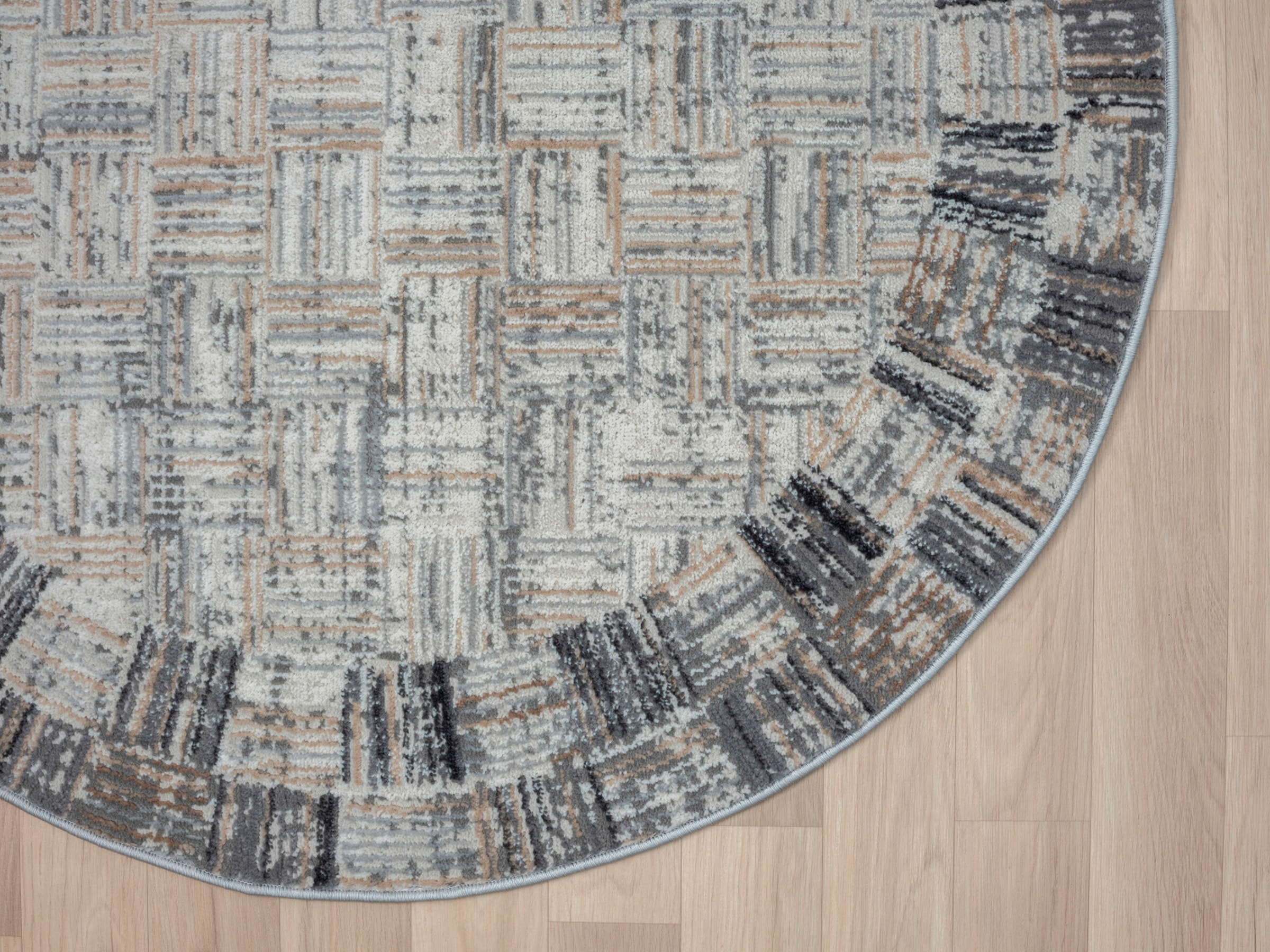 Myflair Möbel & Accessoires Teppich »My Mood« rund 8 mm Höhe Kurzflor, Scandi-Design, mit Bordüre, besonders weich durch Microfaser