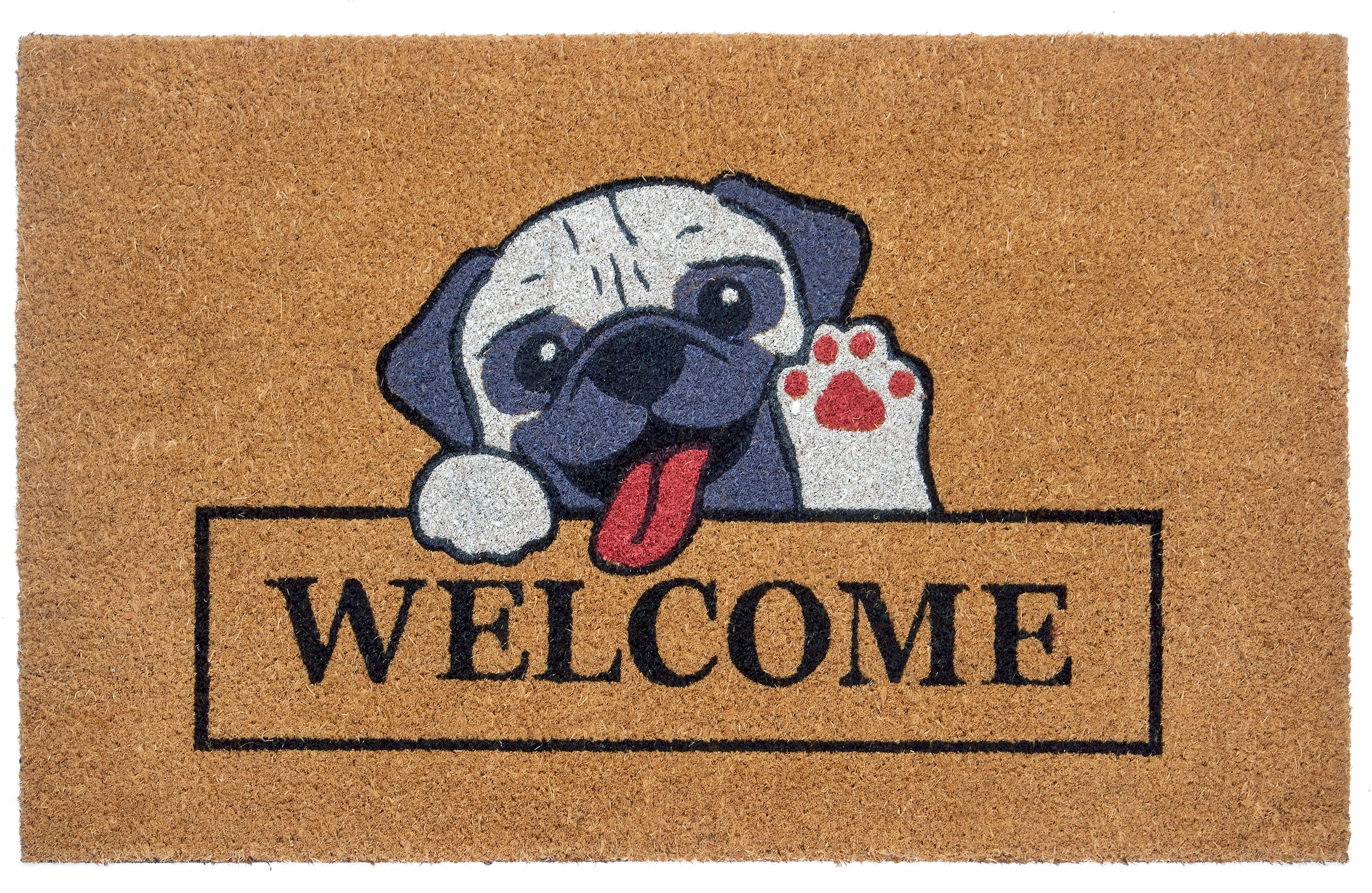 HANSE Home Fussmatte »Welcome & Innen, rechteckig, Schmutzfangmatte, Kokos, Outdoor, Rutschfest, Kokosmatte, maintenant Flur Dog«